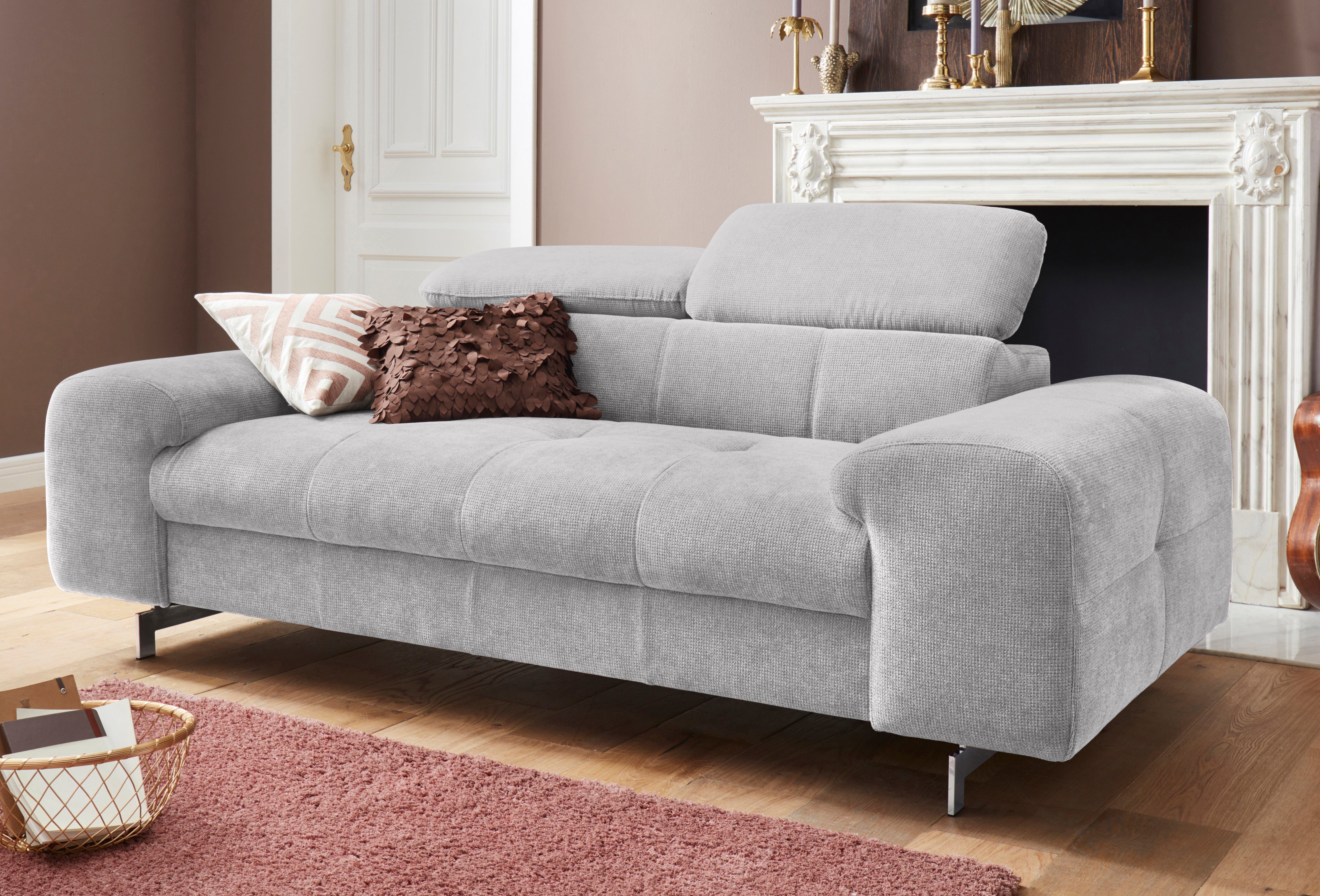 COTTA Zithoek Chef Set bestaande uit: 2-zitsbank met hoofdverstelling & hocker (set)