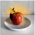 artland print op glas een appel overdag (1 stuk) grijs