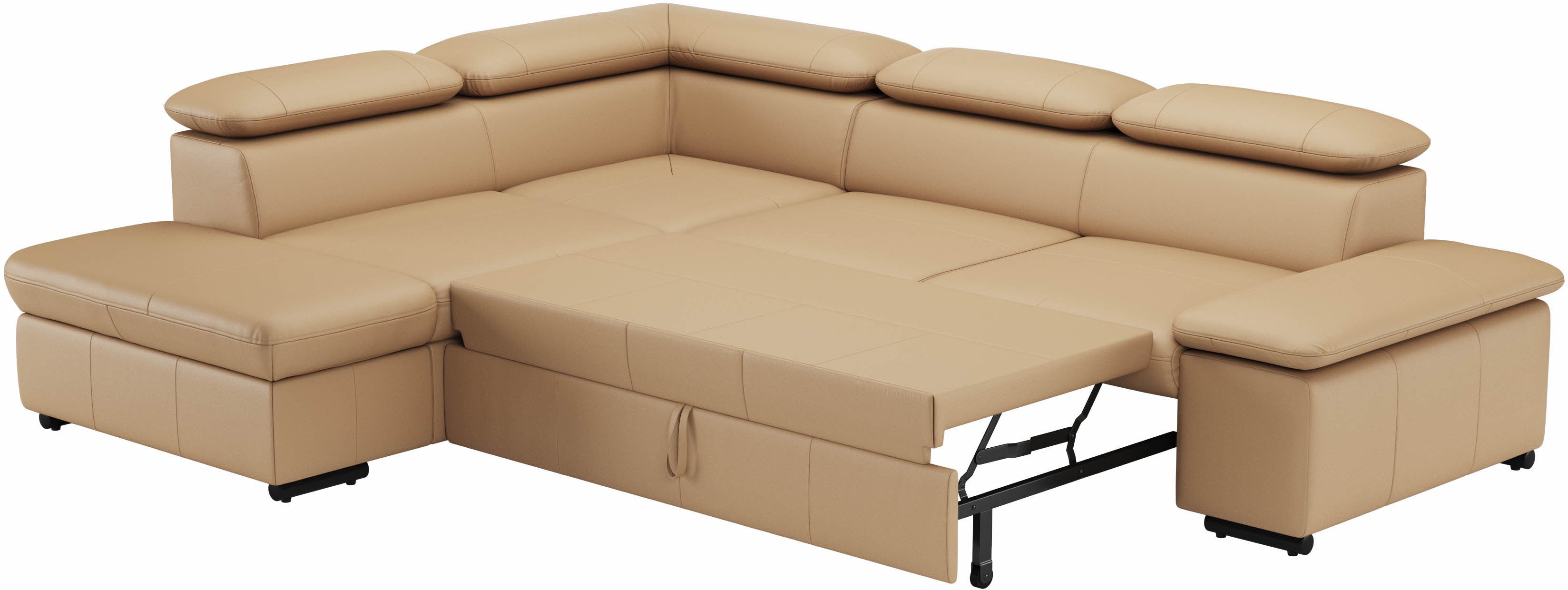sit&more Hoekbank Alcudia L-vorm met armverstelling, optionele hoofdeindverstelling en bedfunctie