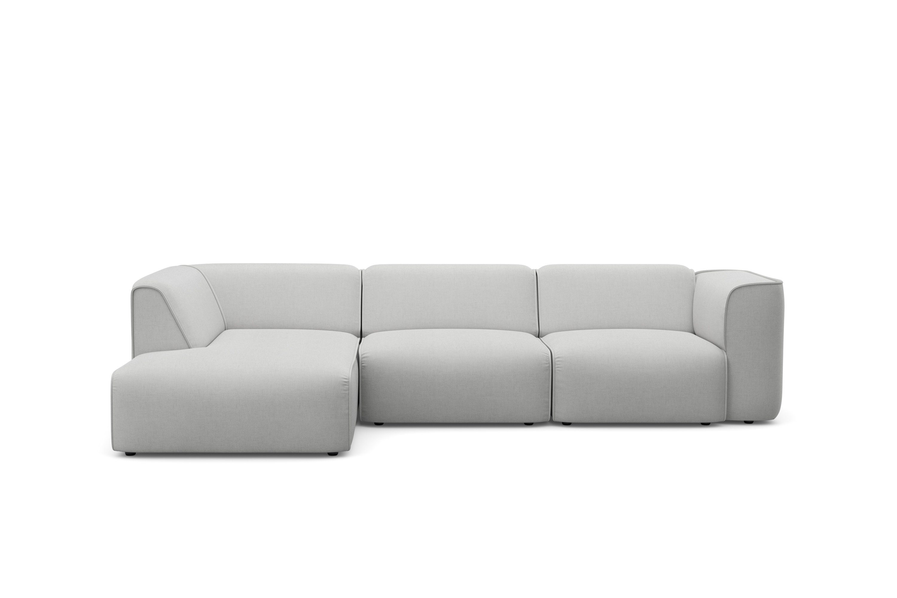 RAUM.ID Hoekbank Merid L-vorm, altijd uitbreidbaar met modules, B/D/H: 295/162/70 cm