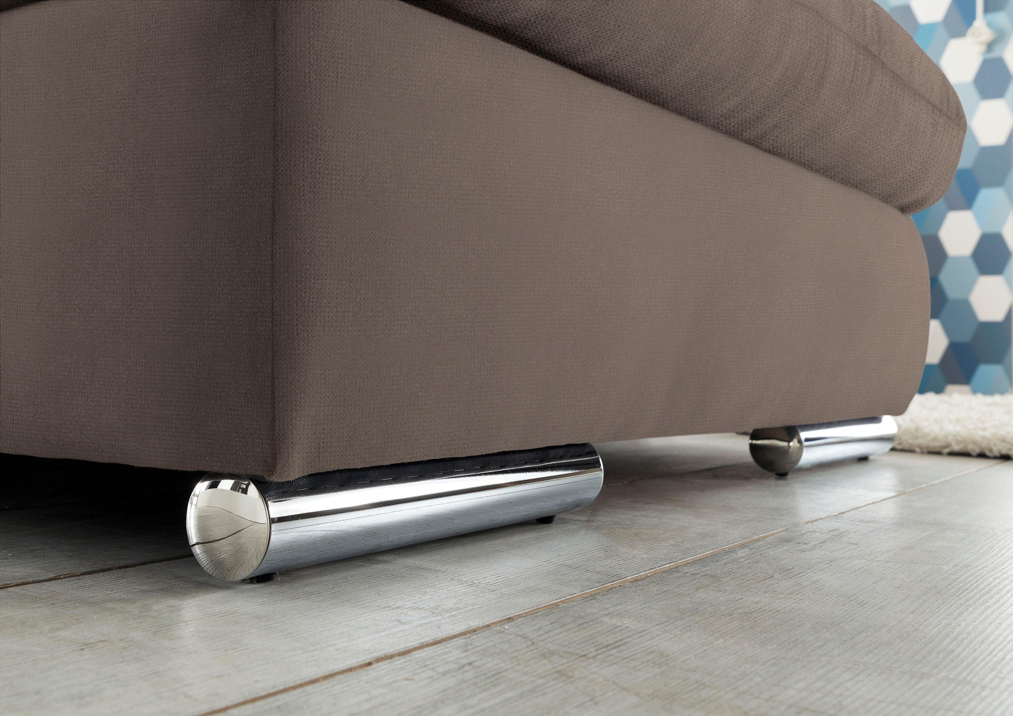 set one by Musterring Hoekbank SO4100 V met verstelbare hoofdeinden, optioneel met functies, cord bekleding