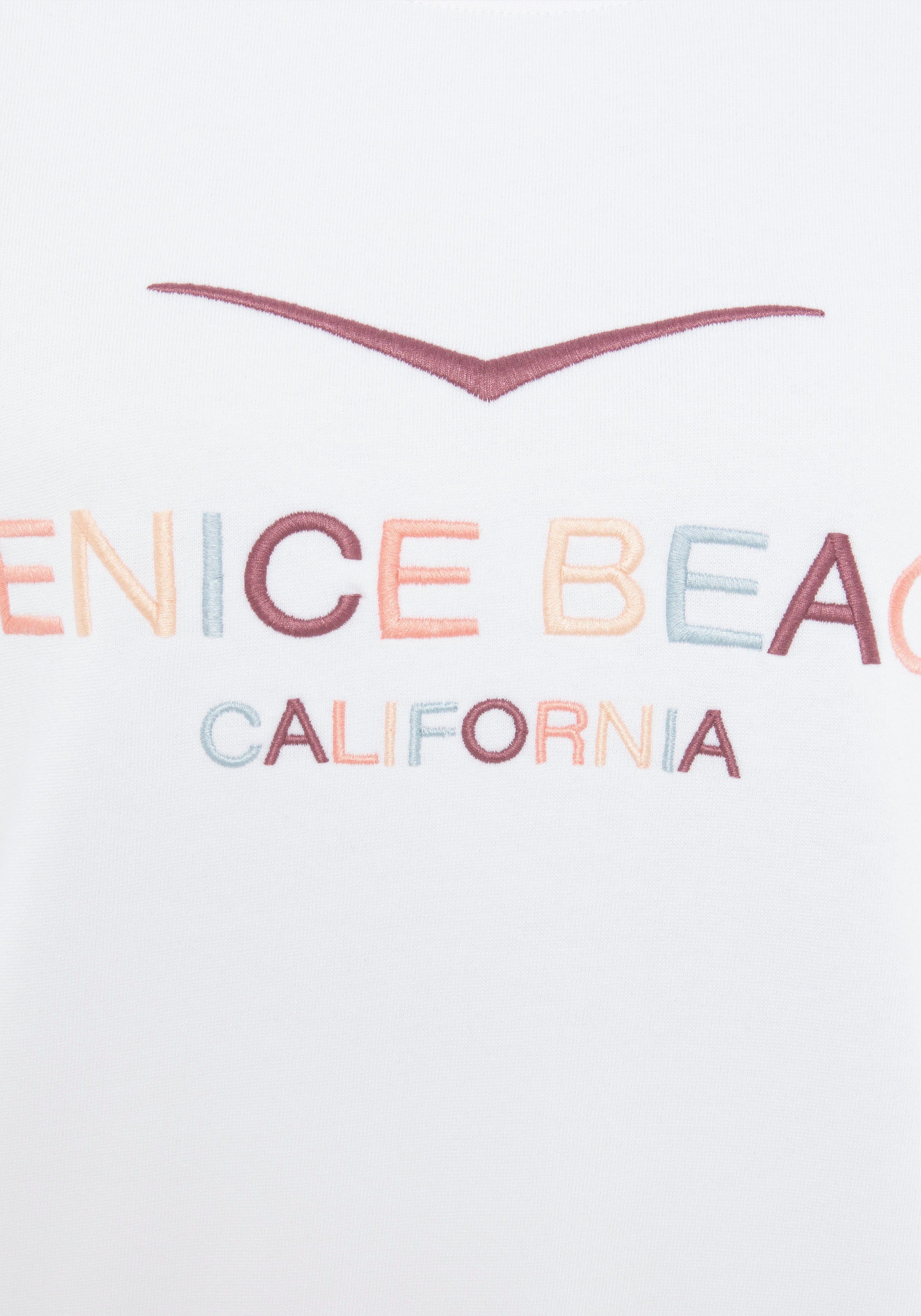 Venice Beach Sweatshirt met grote logo-borduurwerk sportief-casual