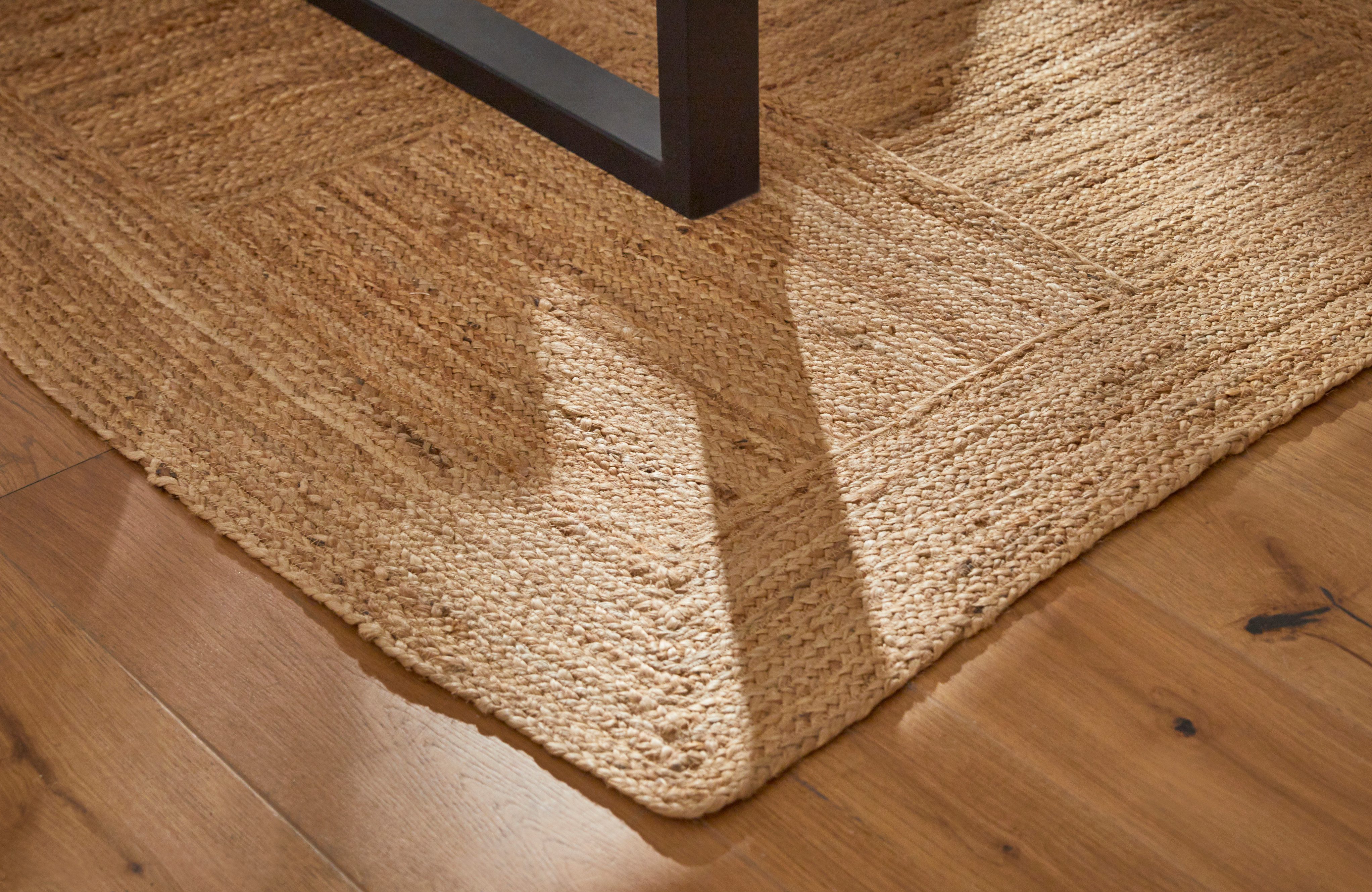 Guido Maria Kretschmer Home&Living Vloerkleed Melati, van 100% jute, natuurlijke vezels Natuurproduct, ruit met randdessin, woonkamer, slaapkamer, eetkamer