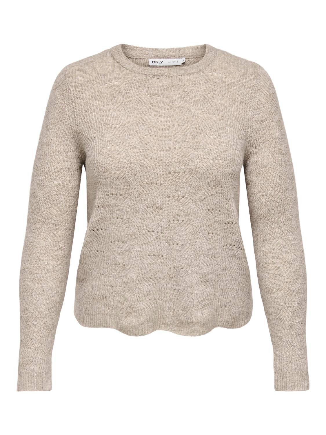 Only Trui met ronde hals ONLLOLLI L/S PULLOVER KNT NOOS