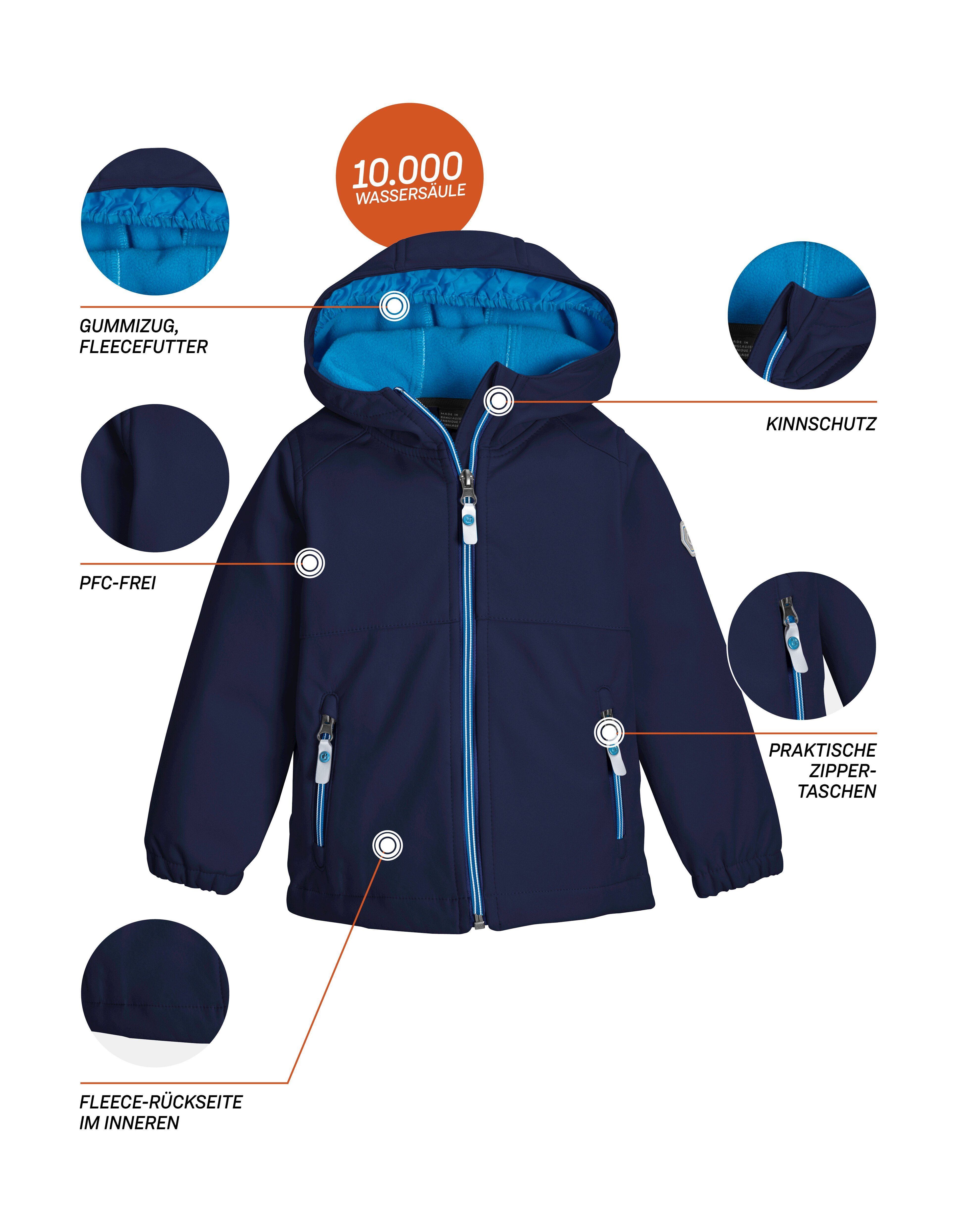 Killtec Softshell-jack Mini softshell-jack Waterafstotende softshelljack, warm, kleurafgebakende accenten
