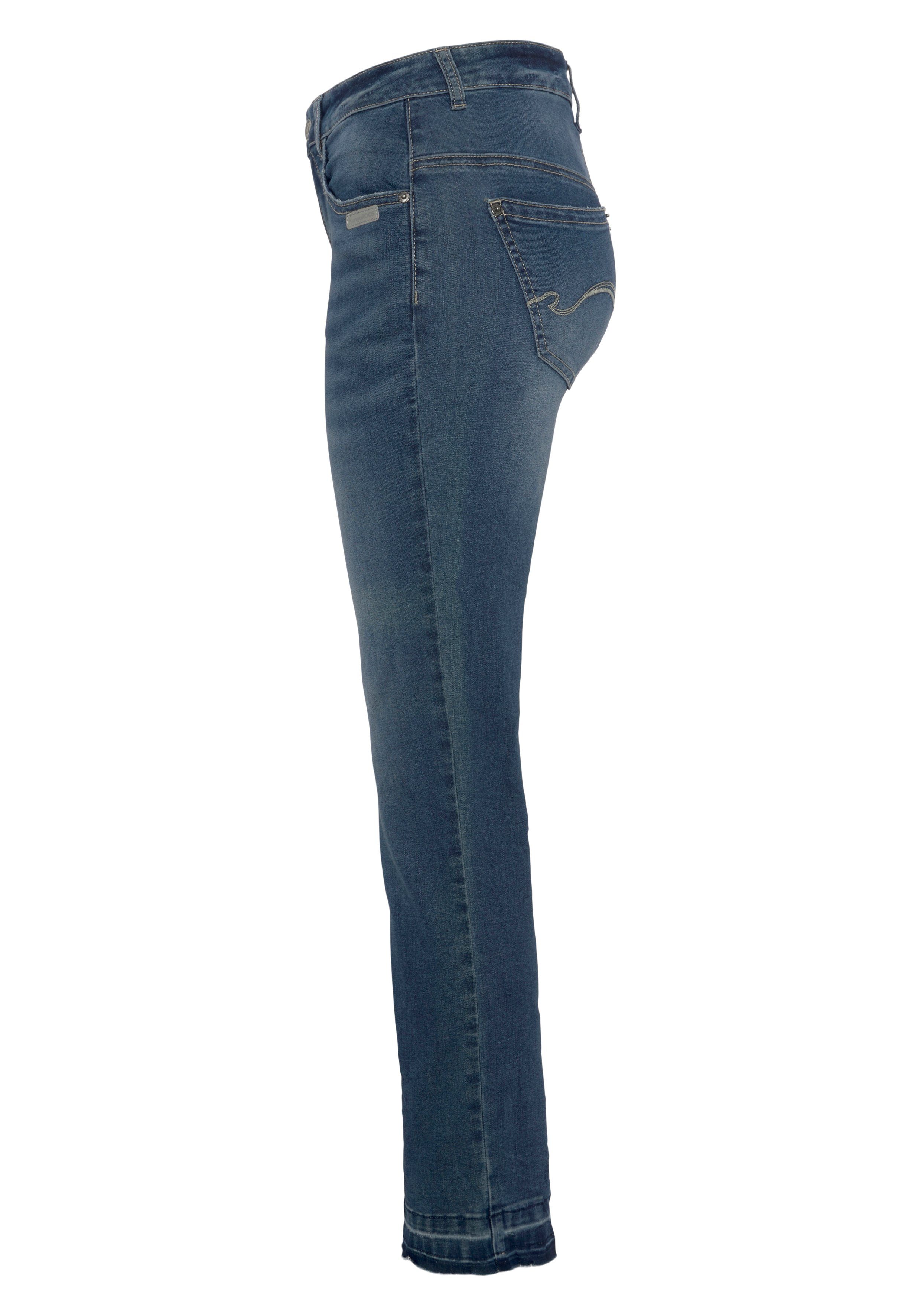 KangaROOS 7/8 jeans Culotte jeans rechte pasvorm, modieuze slijtage-effecten, normale taille