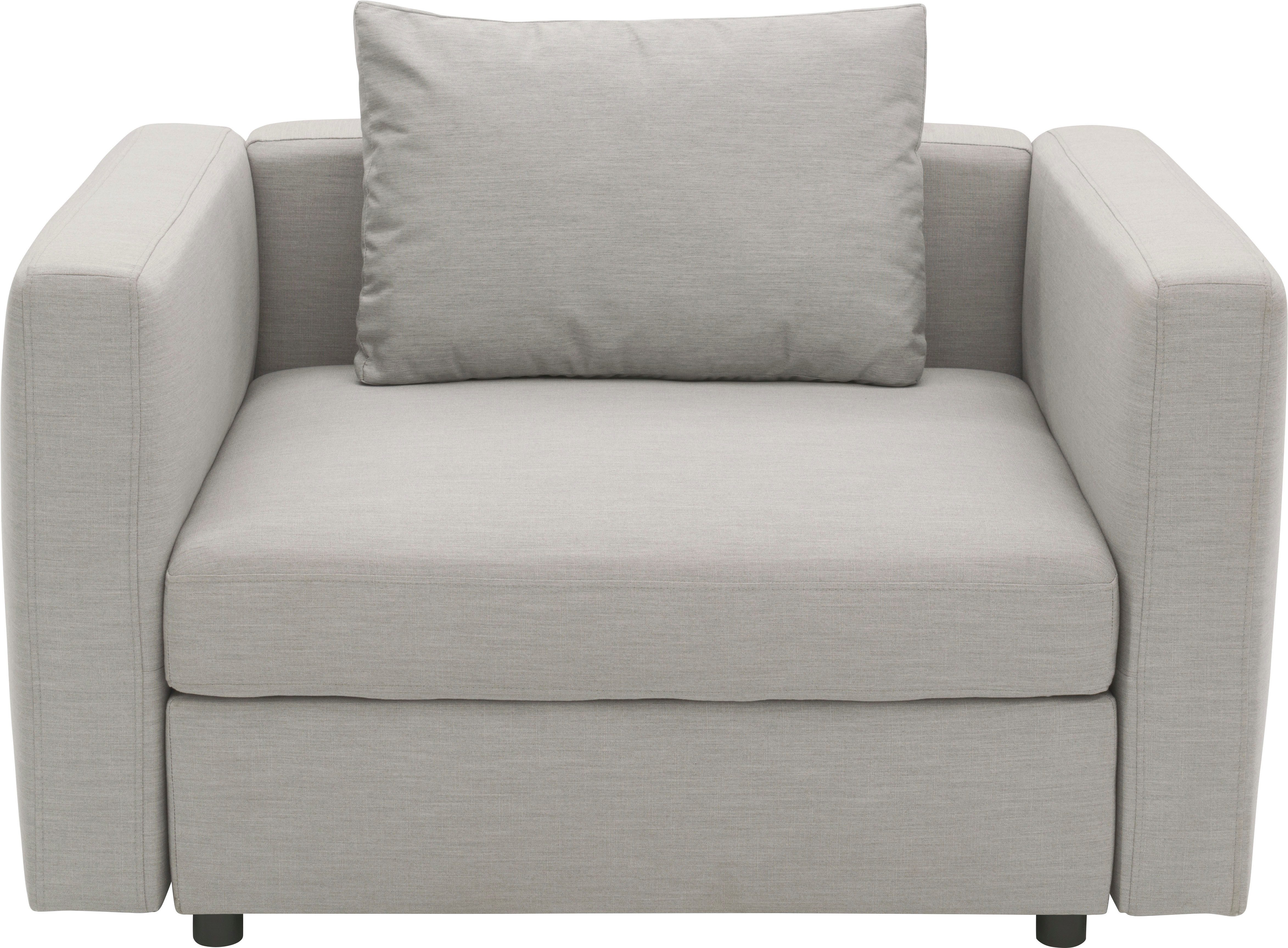 DOMO collection Fauteuil Solskin, individueel uitbreidbaar, voor tuin, terras, balkon Mooi gevormd met losse zit- en rugkussen, speciaal voor buiten