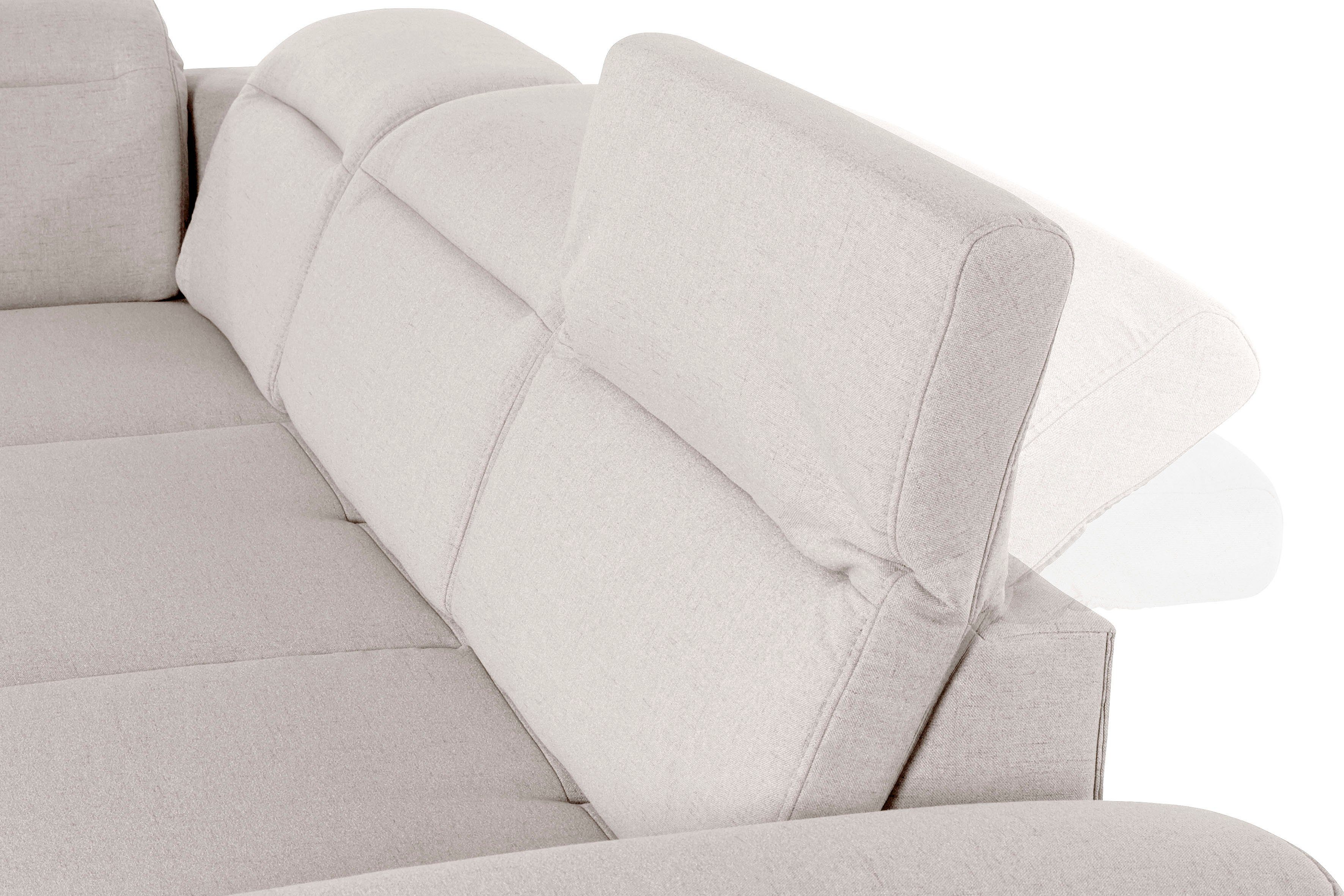 sit&more Hoekbank Percy L-vorm 15 cm poothoogte, zitdiepteverstelling, naar keuze in 2 pootkleuren