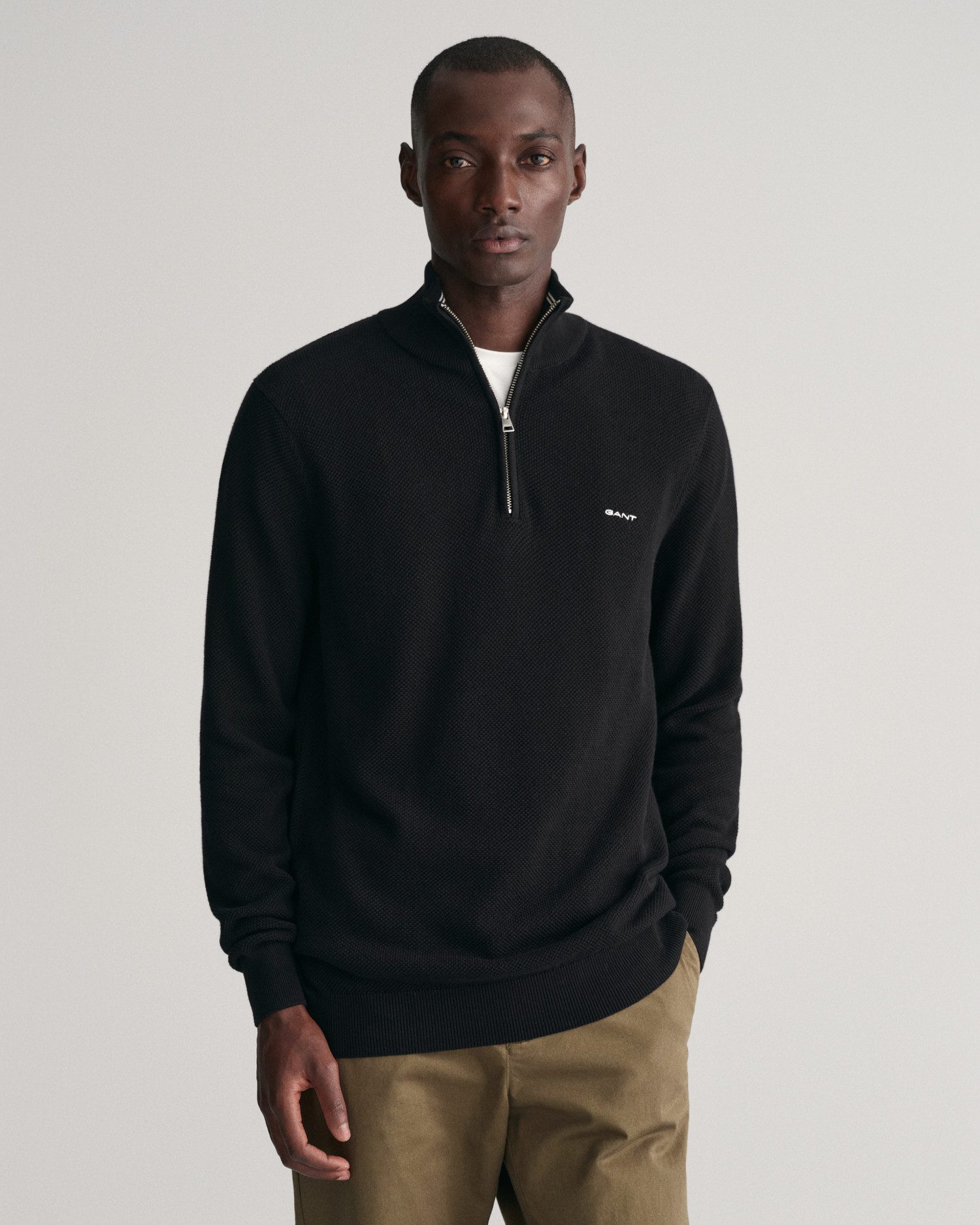 Gant Schipperstrui COTTON PIQUE HALF ZIP