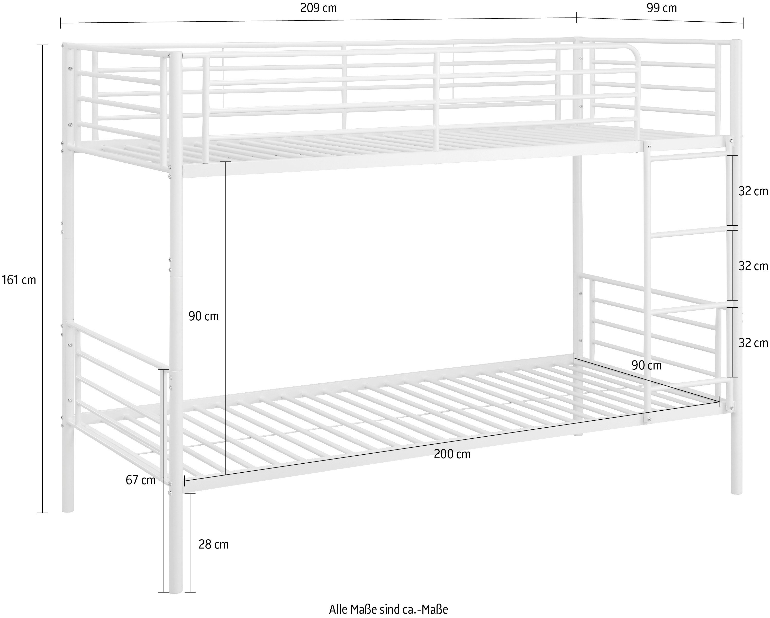ATLANTIC home collection Stapelbed Adam deelbaar in twee 1-persoonsbedden