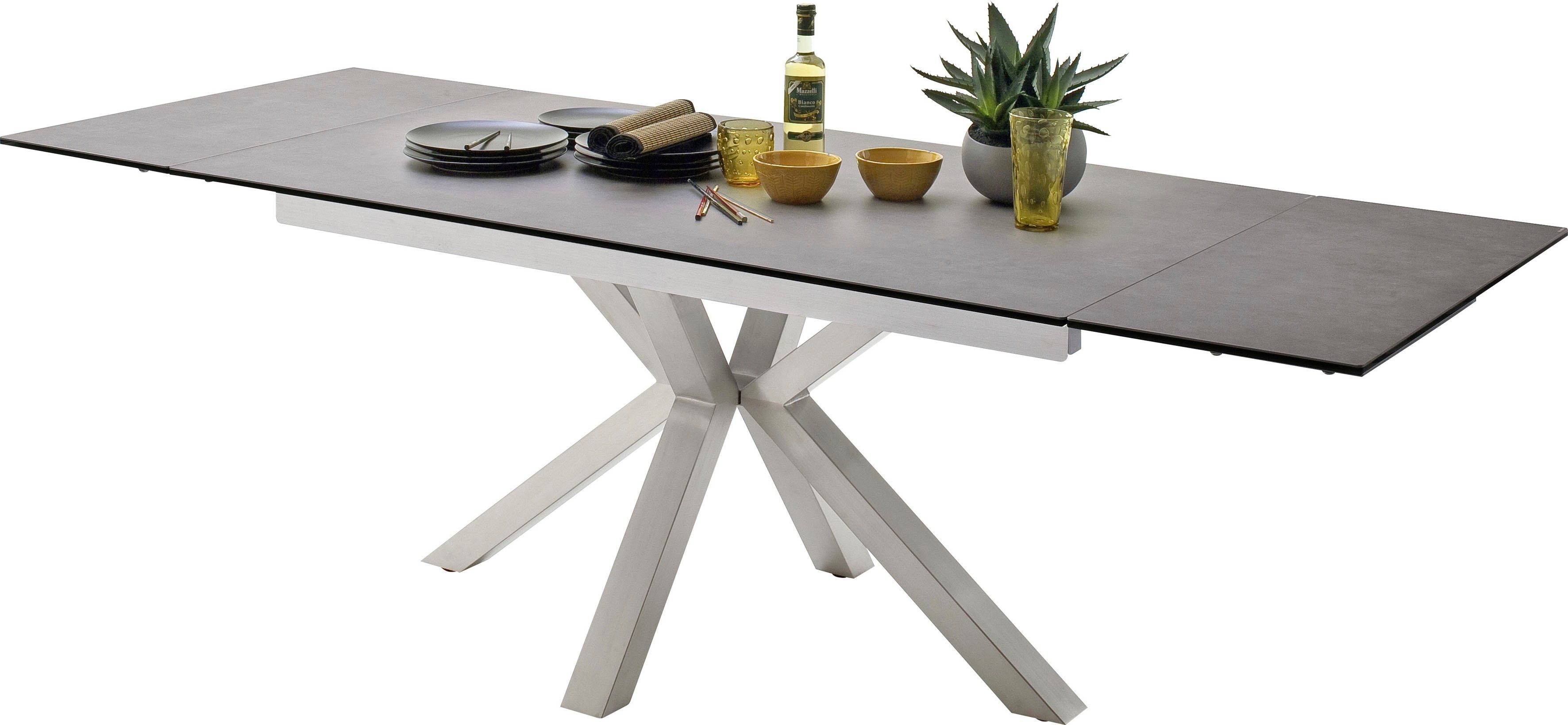 MCA furniture Eettafel Nagano Eettafel glas-keramiek met uittrekbaar deel aan de kopse kant