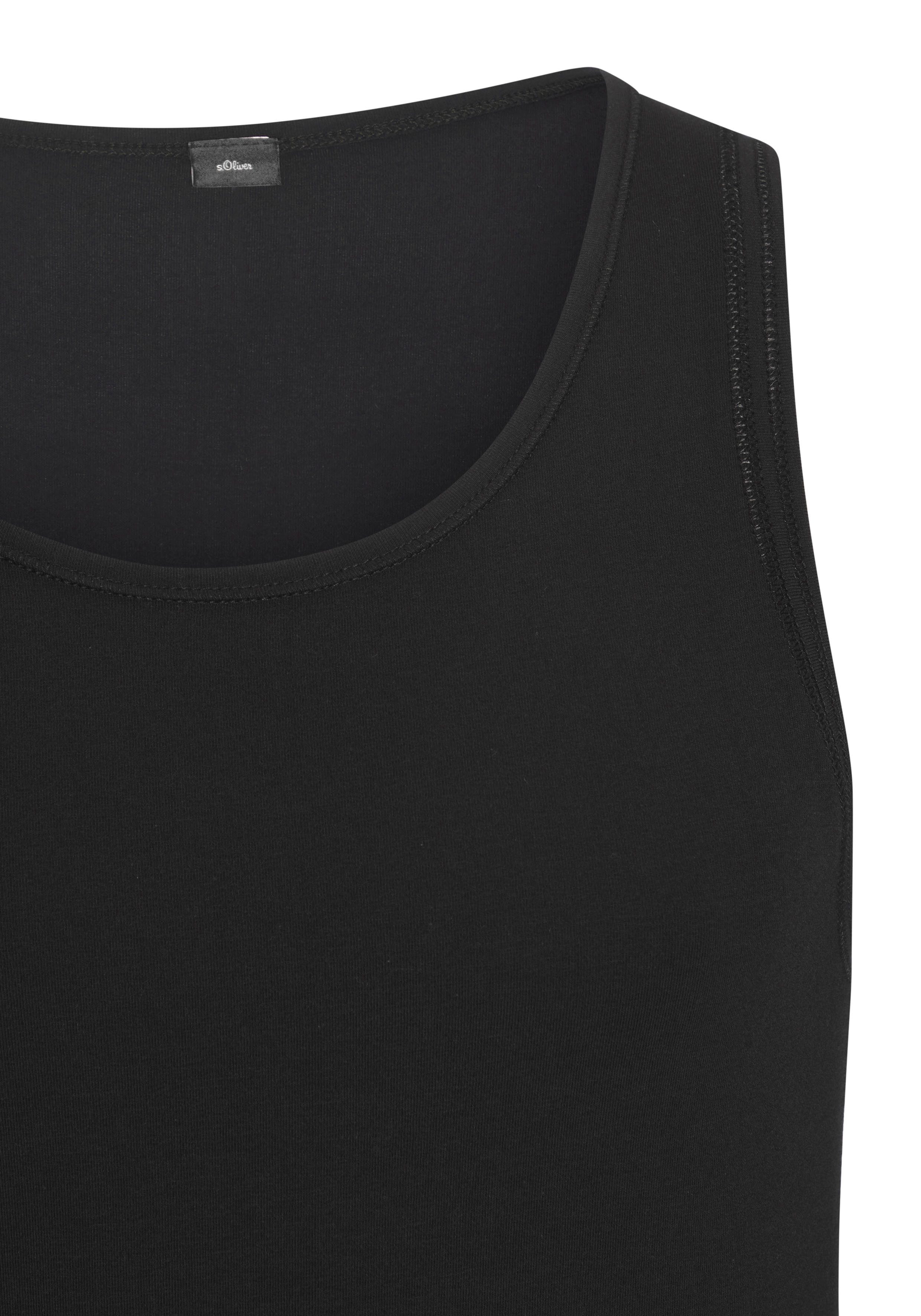 s.Oliver RED LABEL Beachwear Hemd Hemd zonder mouwen met overlock-naden van katoenmix (1 stuk)