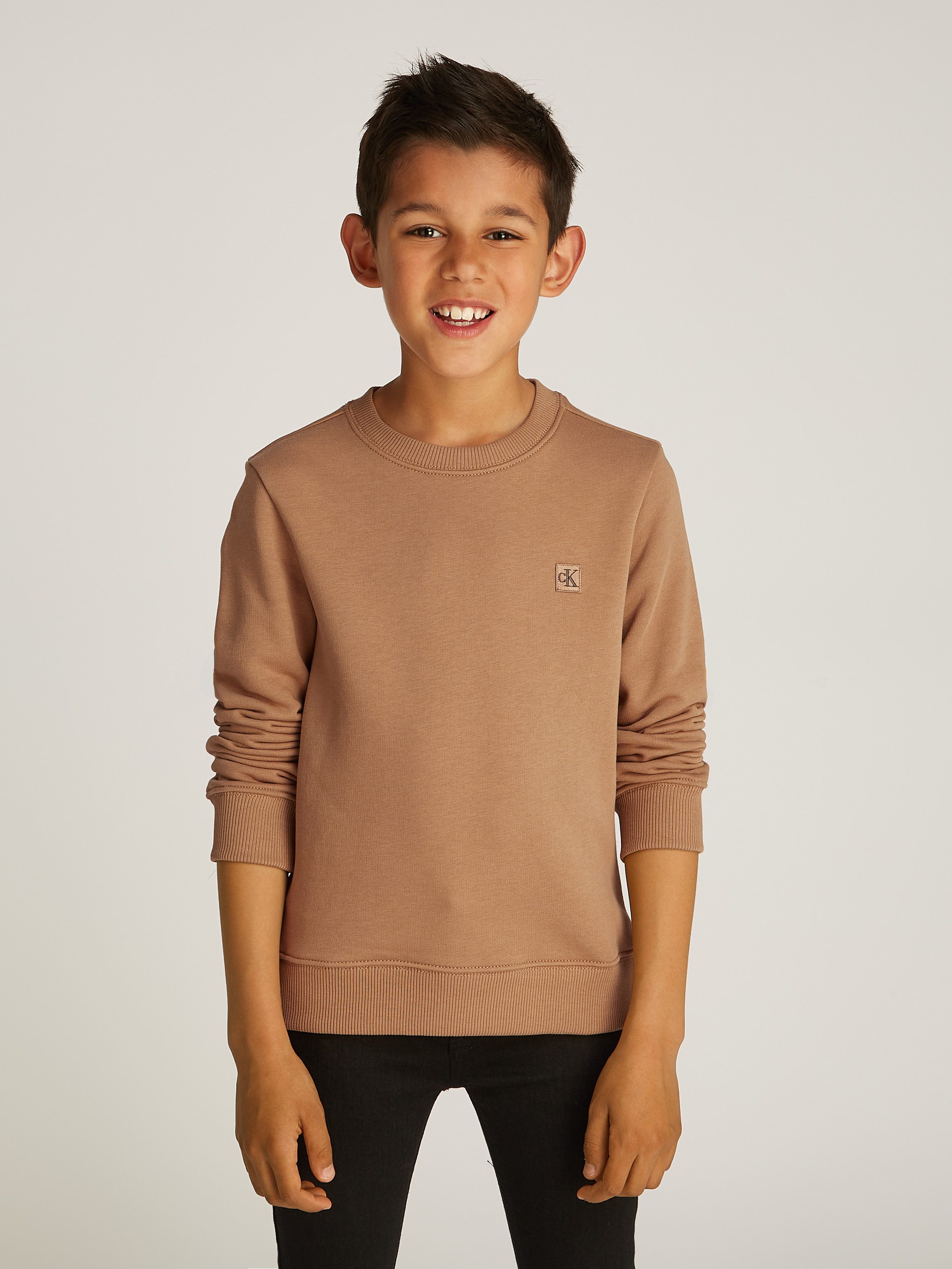 Calvin Klein Sweatshirt MONO MINI BADGE REG CN voor kinderen tot 16 jaar met logo-opdruk