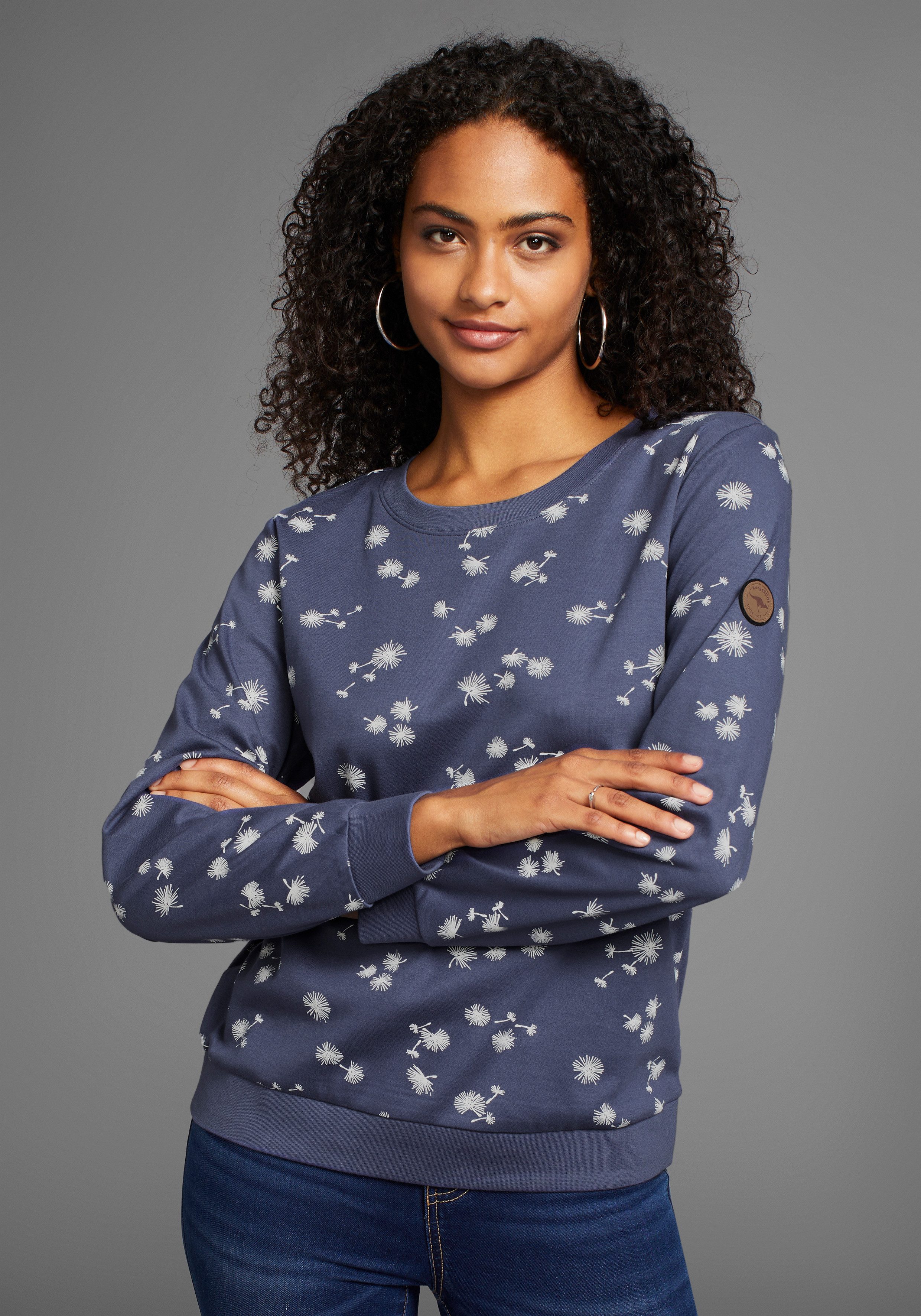 KangaROOS Sweatshirt met paardenbloem allover-print