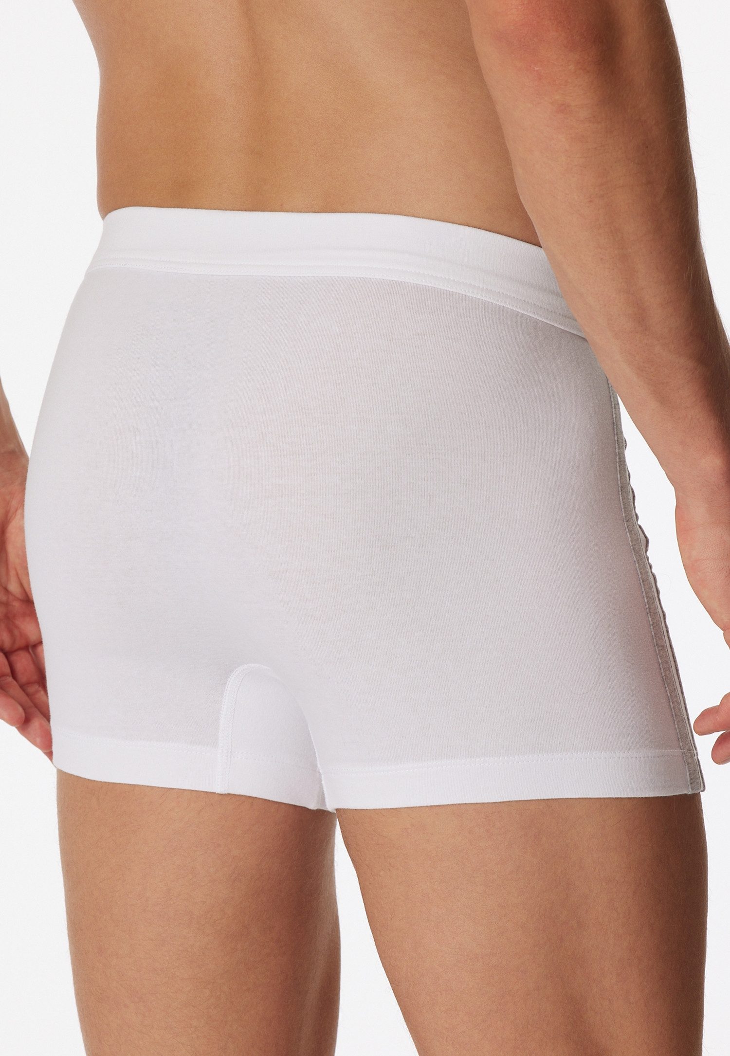 Schiesser Boxershort 95/5 met zachte, tonale tailleband, contrasterende zijstrepen (3 stuks)