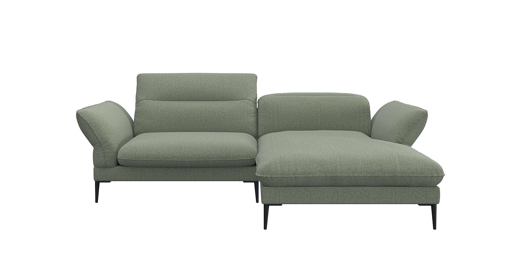 FLEXLUX Hoekbank Salino, functionele bank met recamiere, relaxbank, hoekbank Bank met arm- en hoofdeinde verstellingen, koudschuim & staalgolven
