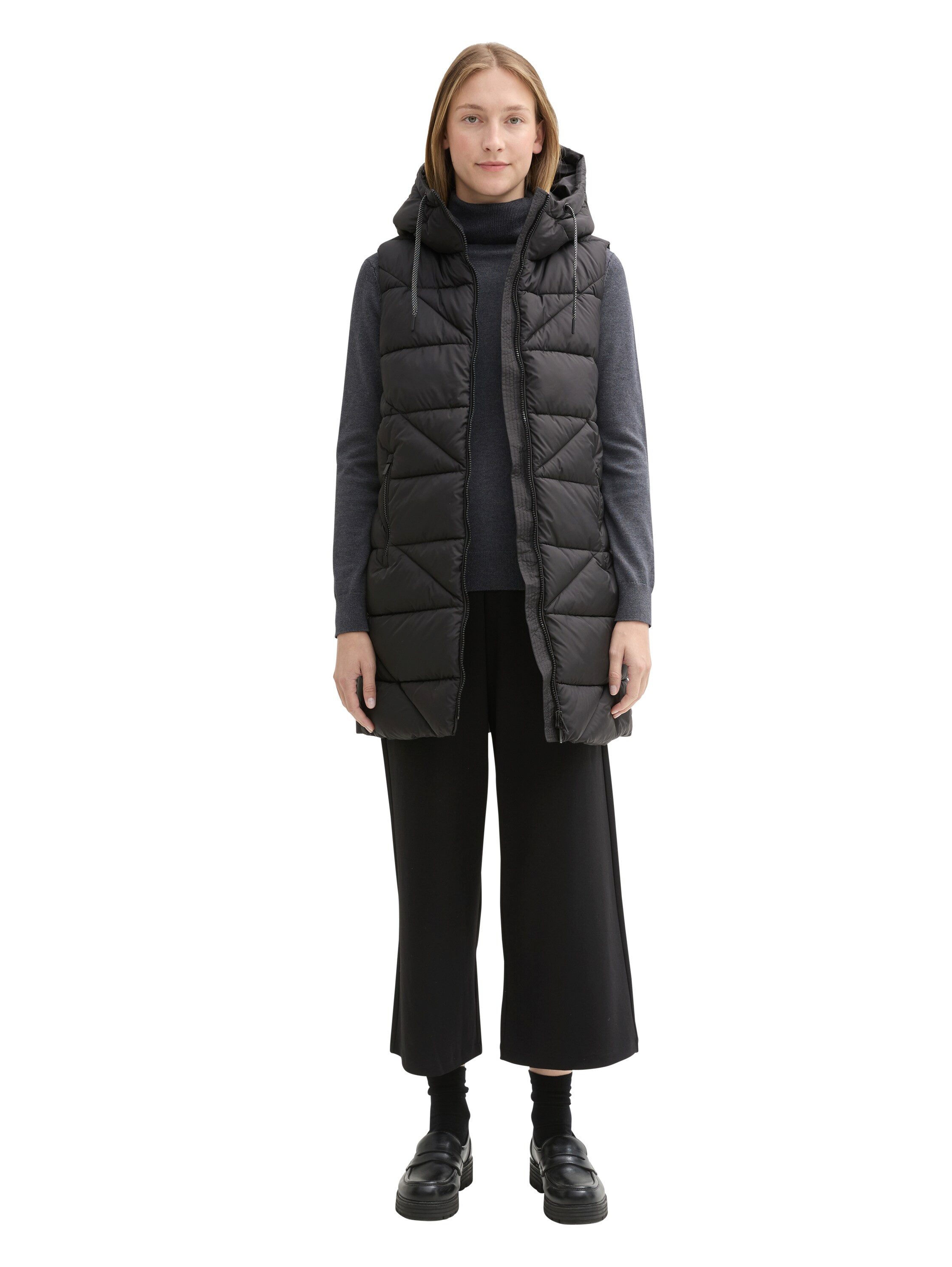Tom Tailor Bodywarmer met een capuchon