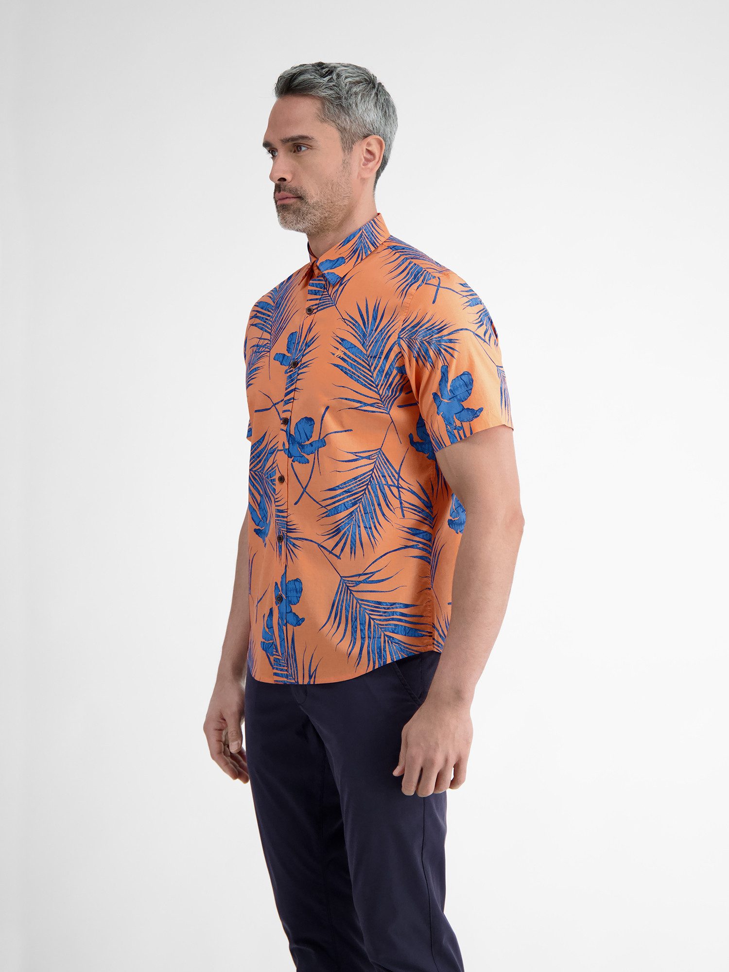Lerros Overhemd met korte mouwen LERROS kortarmig heren overhemd, Hawaiian-stijl