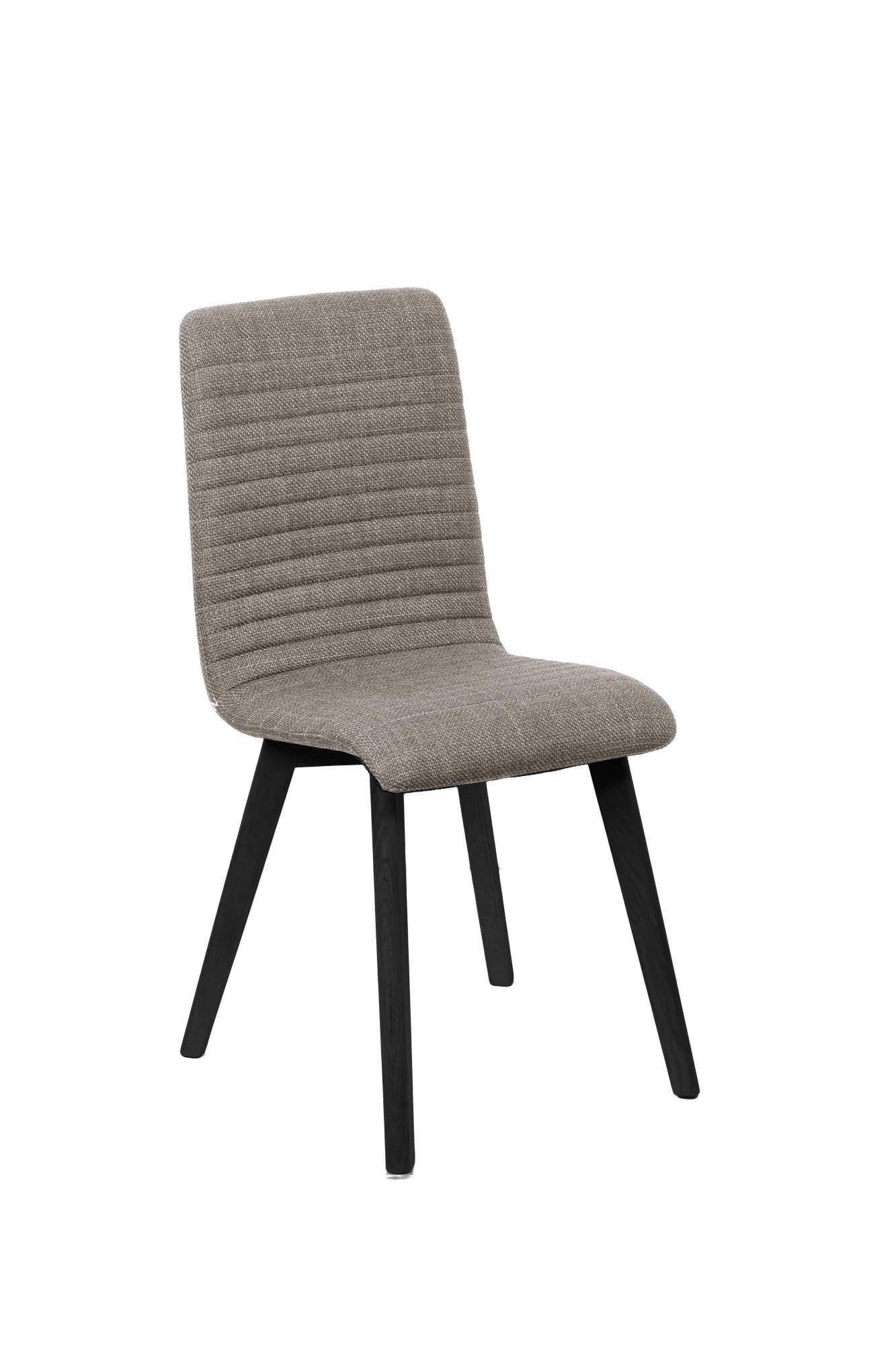 Home affaire Stoel met 4 poten Arosa eettafelstoel, gestoffeerde stoel, keukenstoel, eetstoel 2-delige set, poten van massief eiken of beuken, met gestikt stof (set, 2 stuks)