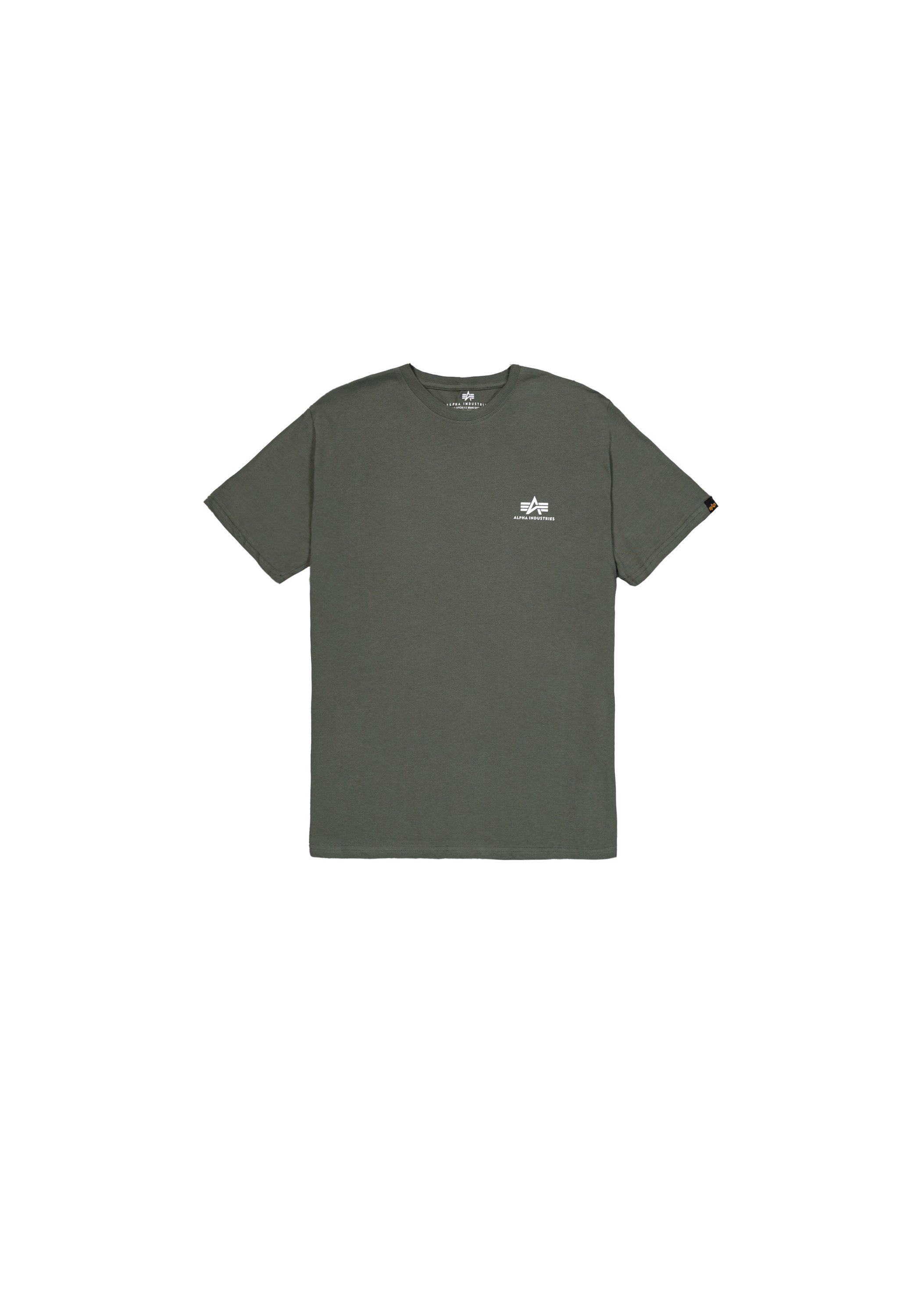 Alpha Industries T-shirt Alpha Industries Men - T-Shirts Basic T Small Logo heren t-shirts maat XS groen