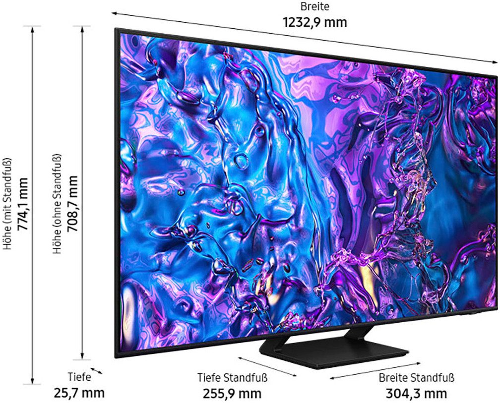 Samsung QLED-TV, 138 cm / 55", 4K Ultra HD, Smart TV, Neural Quantum 4K AI Gen2-processor, tot 120Hz