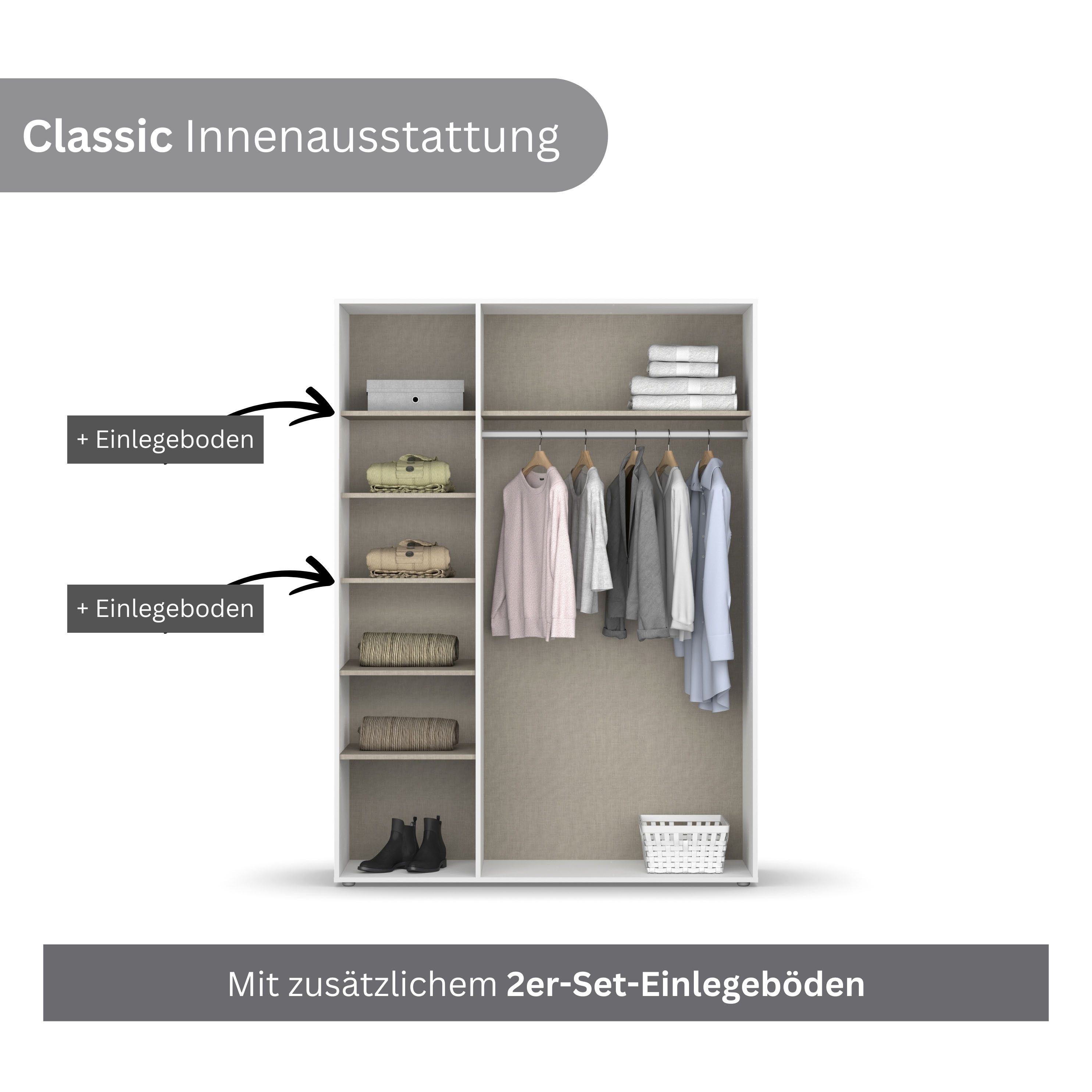 rauch Draaideurkast Kledingkast Kast Garderobe Wasmand NABILA veel Opbergruimte in 2 breedtes met push-to-open functie bestseller made in germany