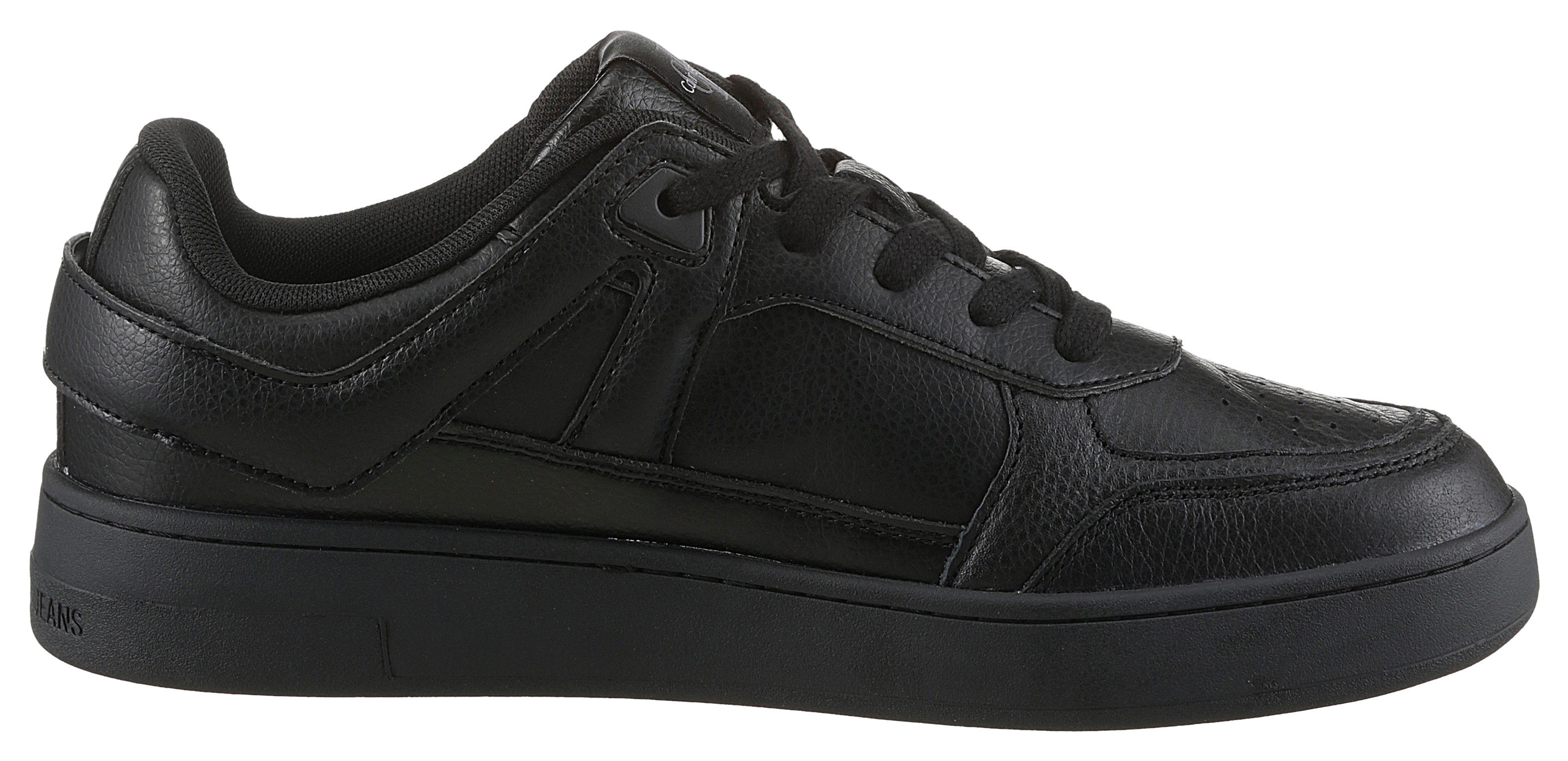 Calvin Klein Sneakers BASKET CUP LOW LACEUP TUMBLED veterschoenen, vrijetijdsschoen, basket lage schoen met zijlogo
