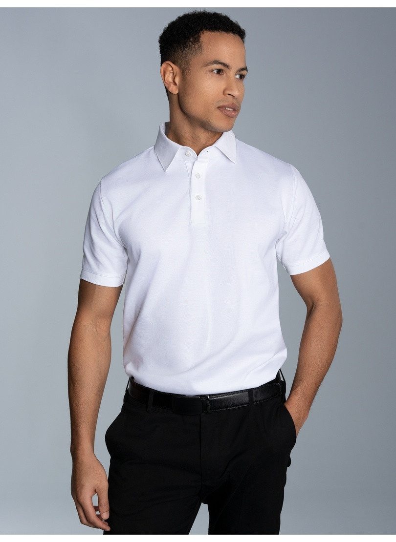 Trigema Poloshirt TRIGEMA business-poloshirt (1-delig) heren t-shirts maat L wit