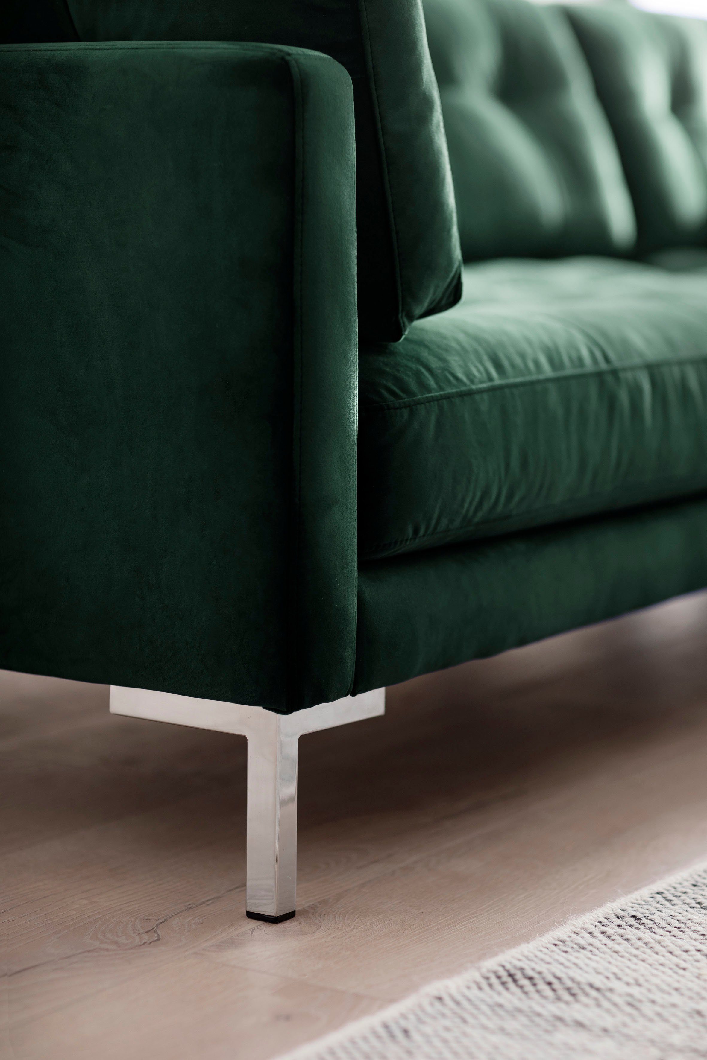 Trends by HG Hoekbank Landau L-vorm in cordstof met metalen voet