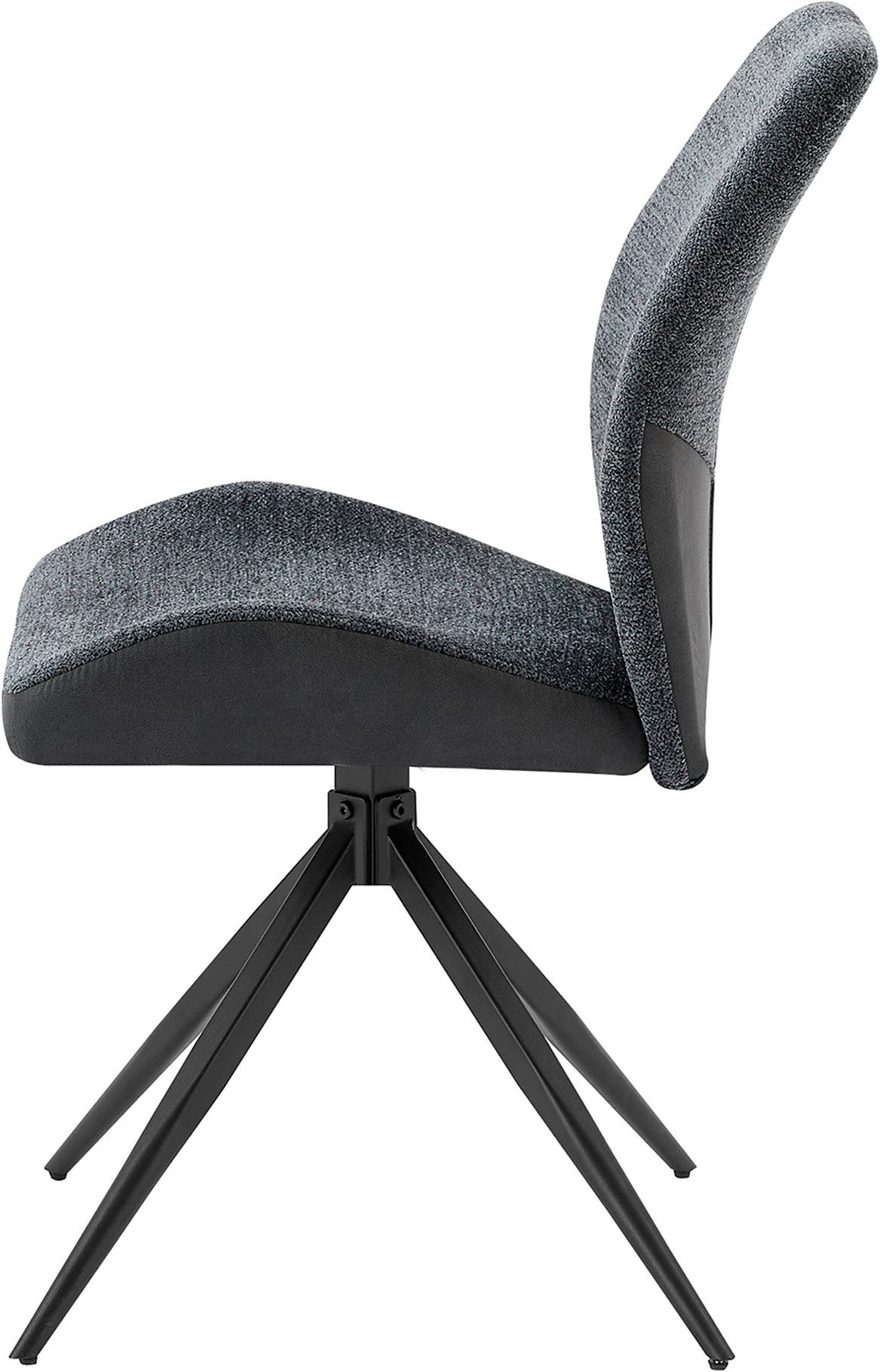 byLIVING Eetkamerstoel Snap 2-delige set met 360 graden draaifunctie, vintage microvezel en boucle stof (set, 2 stuks)