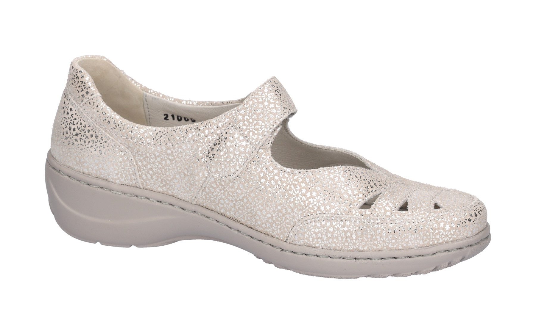 Waldläufer Ballerina's met riempje KYA , lage schoen, comfort schoen, extra brede schoenmaat k voor sterke voet