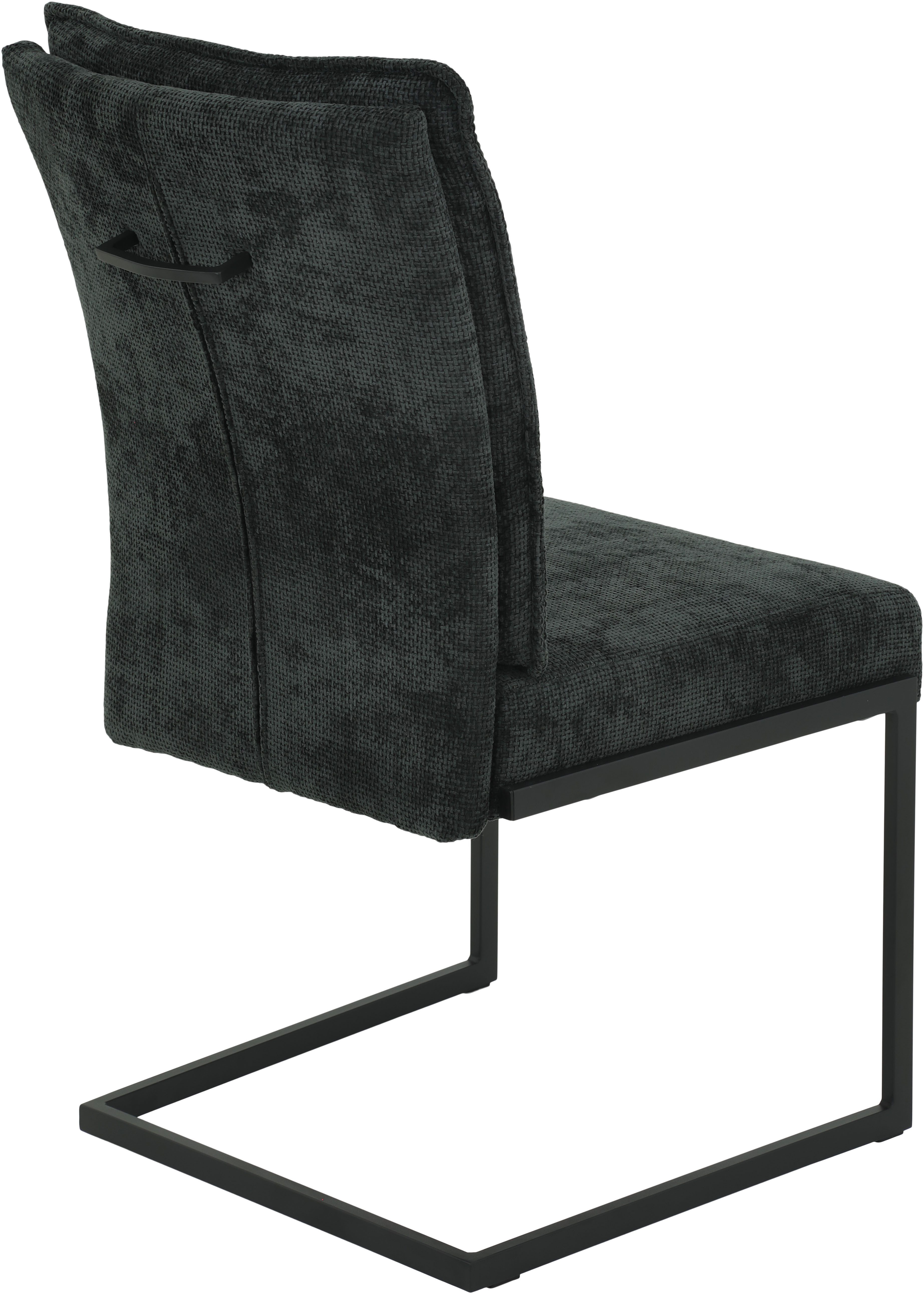 HELA Vrijdragende stoel OLIVIA eetkamerstoel XL-breedte, comfortzit, visco-elastisch schuim, greep rugleuning, met kussen (set, 2 stuks)