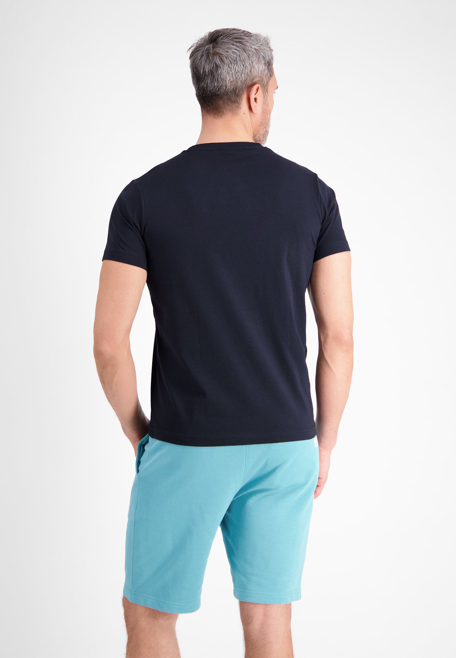 Lerros T-shirt LERROS T-shirt met borstprint *Follow the sun*