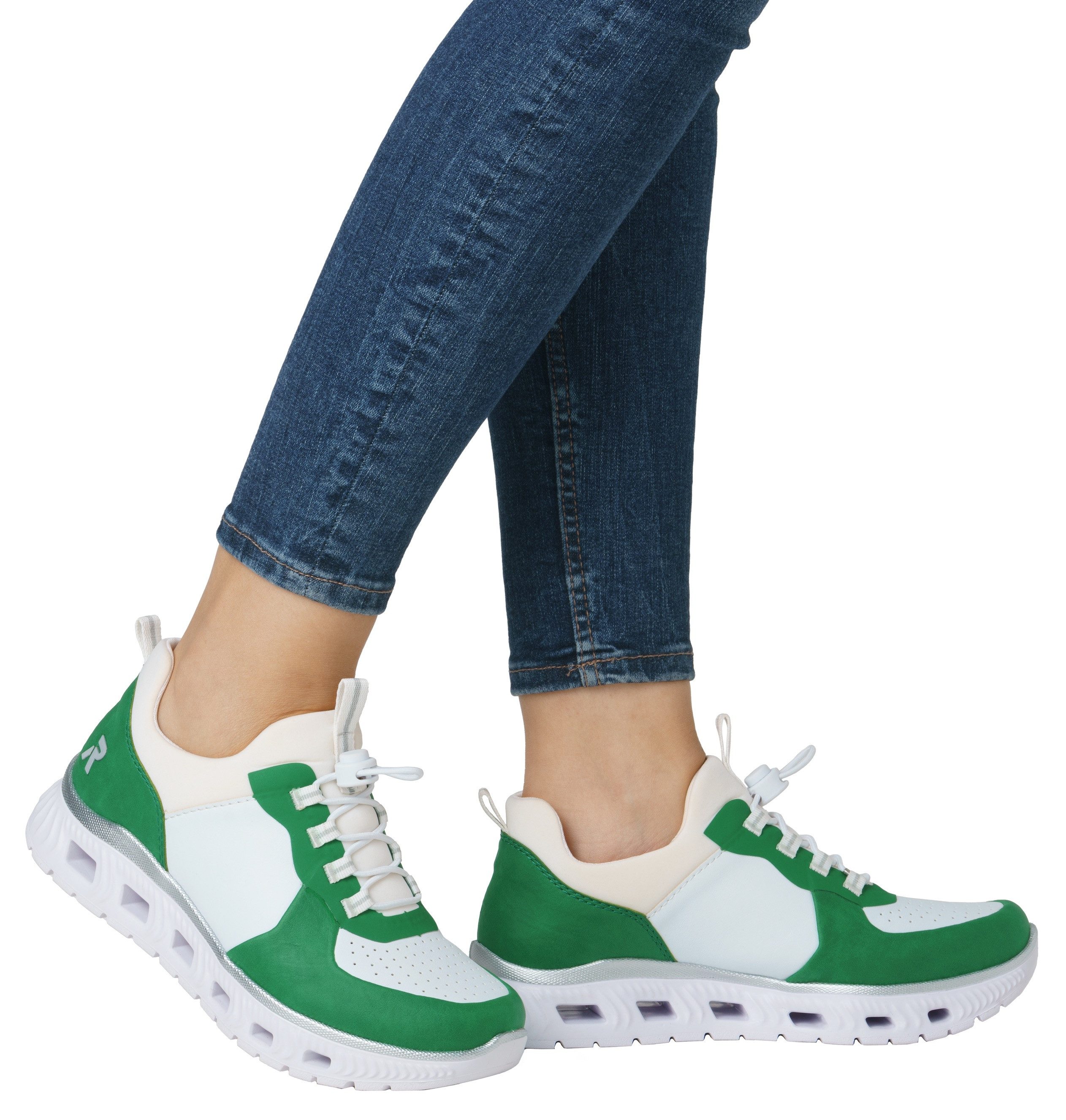 RIEKER Sport Slip-on sneakers Vegan , instapschoen, lage schoen, vrijetijdsschoen met snel sluiting