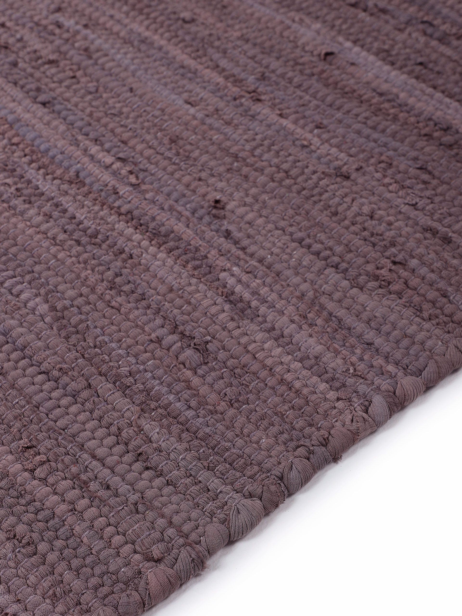 carpetfine Vloerkleed Kelim Chindi uni Tweezijdig te gebruiken kleed, puur katoen, met de hand geweven, unikleuren, met franje