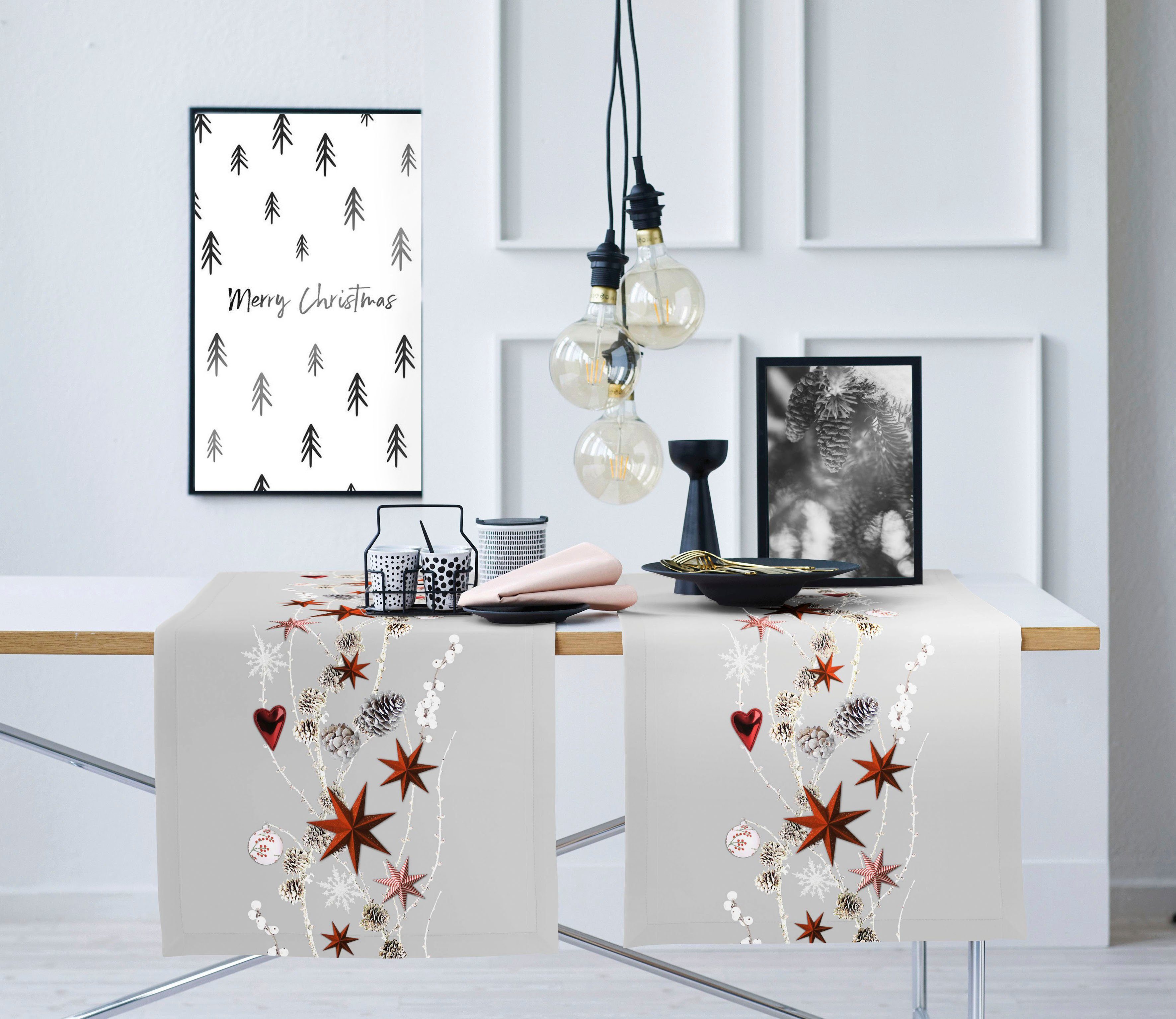 APELT Tafelloper 6204 WINTERWERELD, kerstdecoratie, kerst (1 stuk)