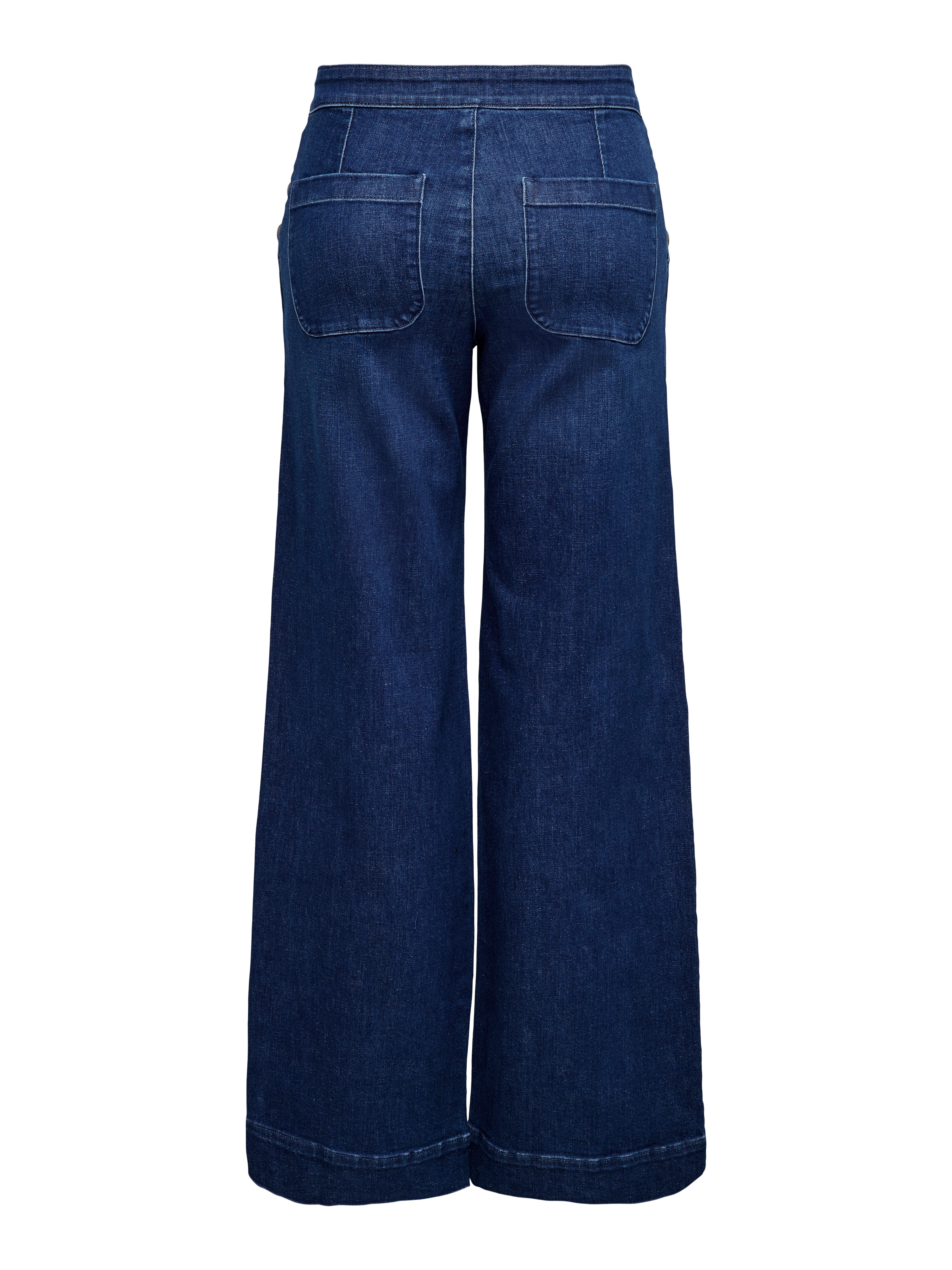 Only High-waist jeans ONLMADISON HW BUTTON WIDE DNM GEN533NOOS