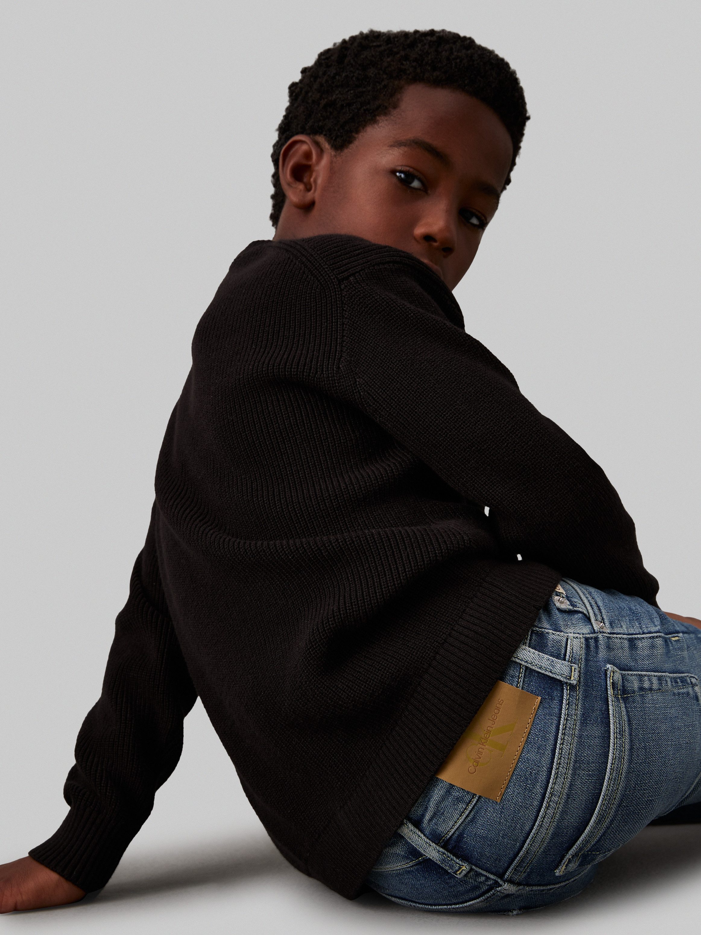 Calvin Klein Slim fit jeans SLIM NEW MID BLUE PWS voor kinderen tot 16 jaar, in coole wassing