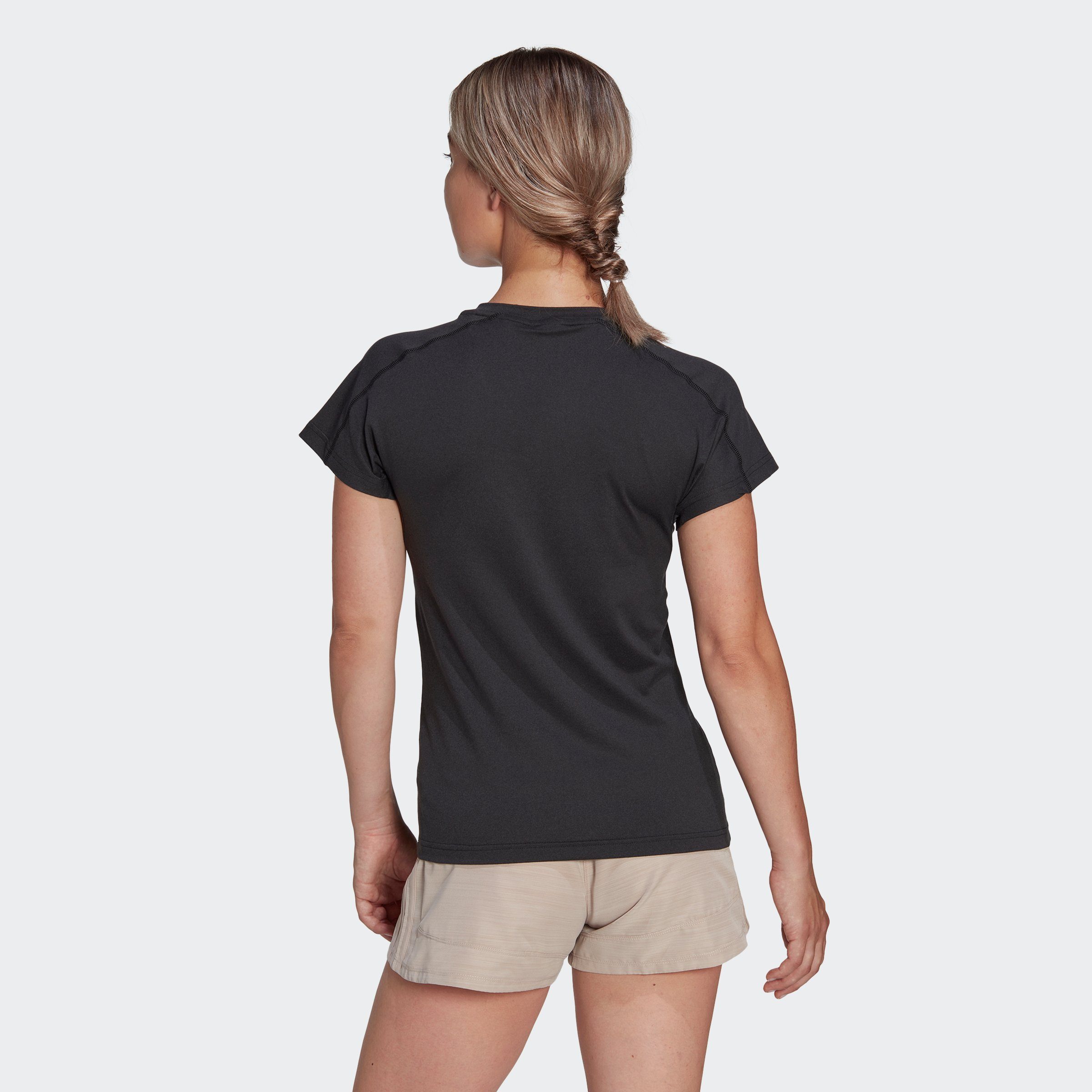 adidas Performance T-shirt TR-ES MIN T Trainingsshirt, vochtabsorberend met V-hals