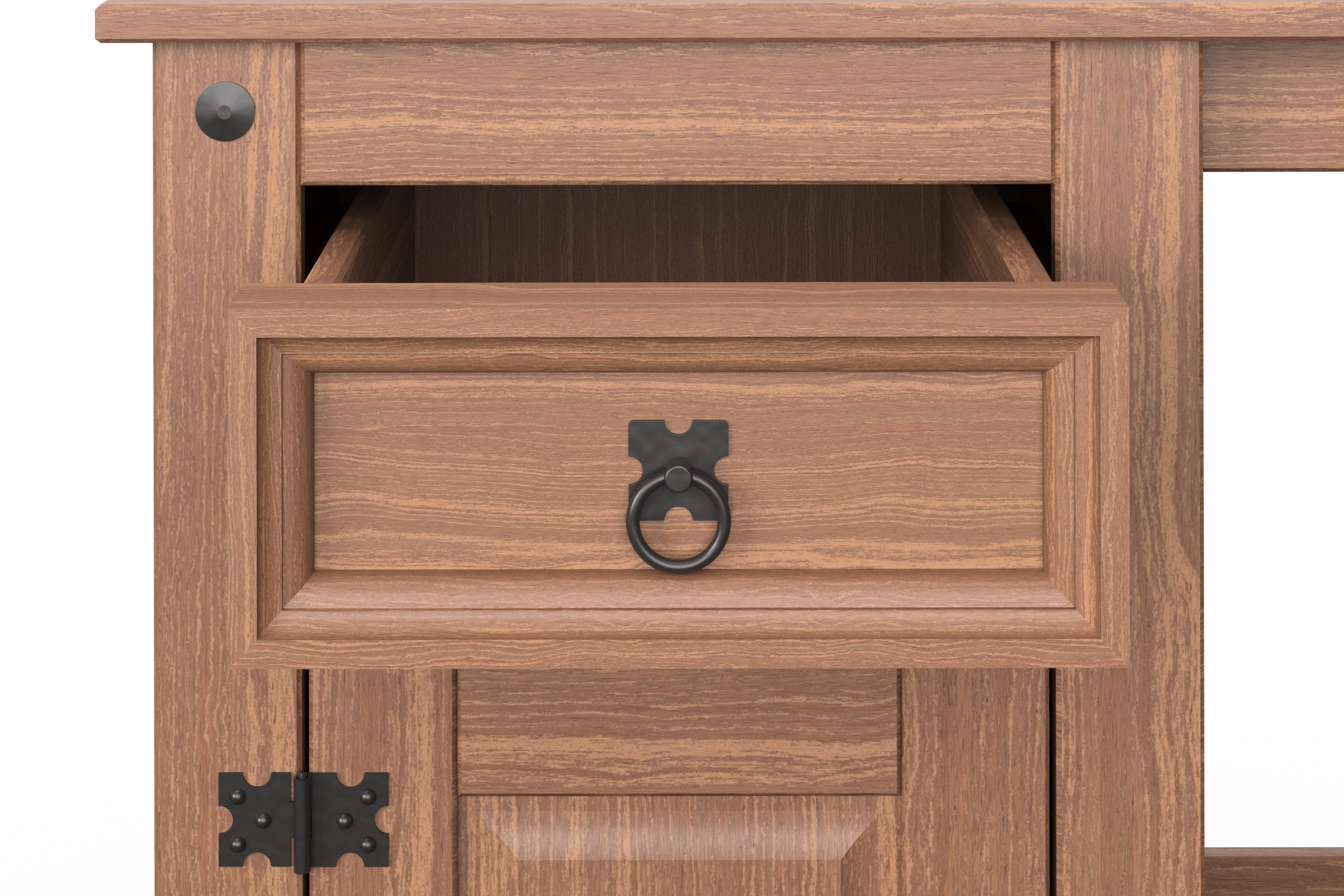 Home affaire Bureau MEXICO met veel opbergruimte, hoogte 76 cm, massief hout