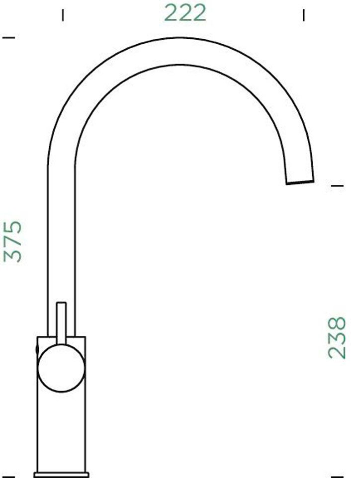 Schock Keukenkraan HEKATE FA Feestuitloop, temperatuurbegrenzer, waterbesparende functie, draaibereik 360°