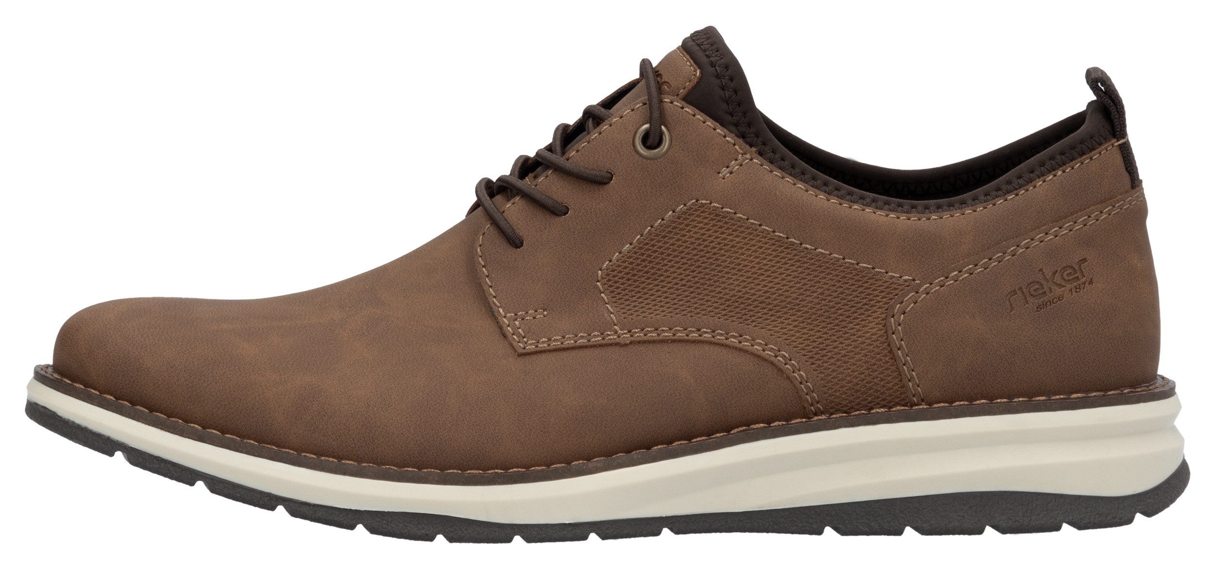 Rieker Slip-on sneakers instapschoen, vrijetijdssneaker, lage schoen met elastische instap