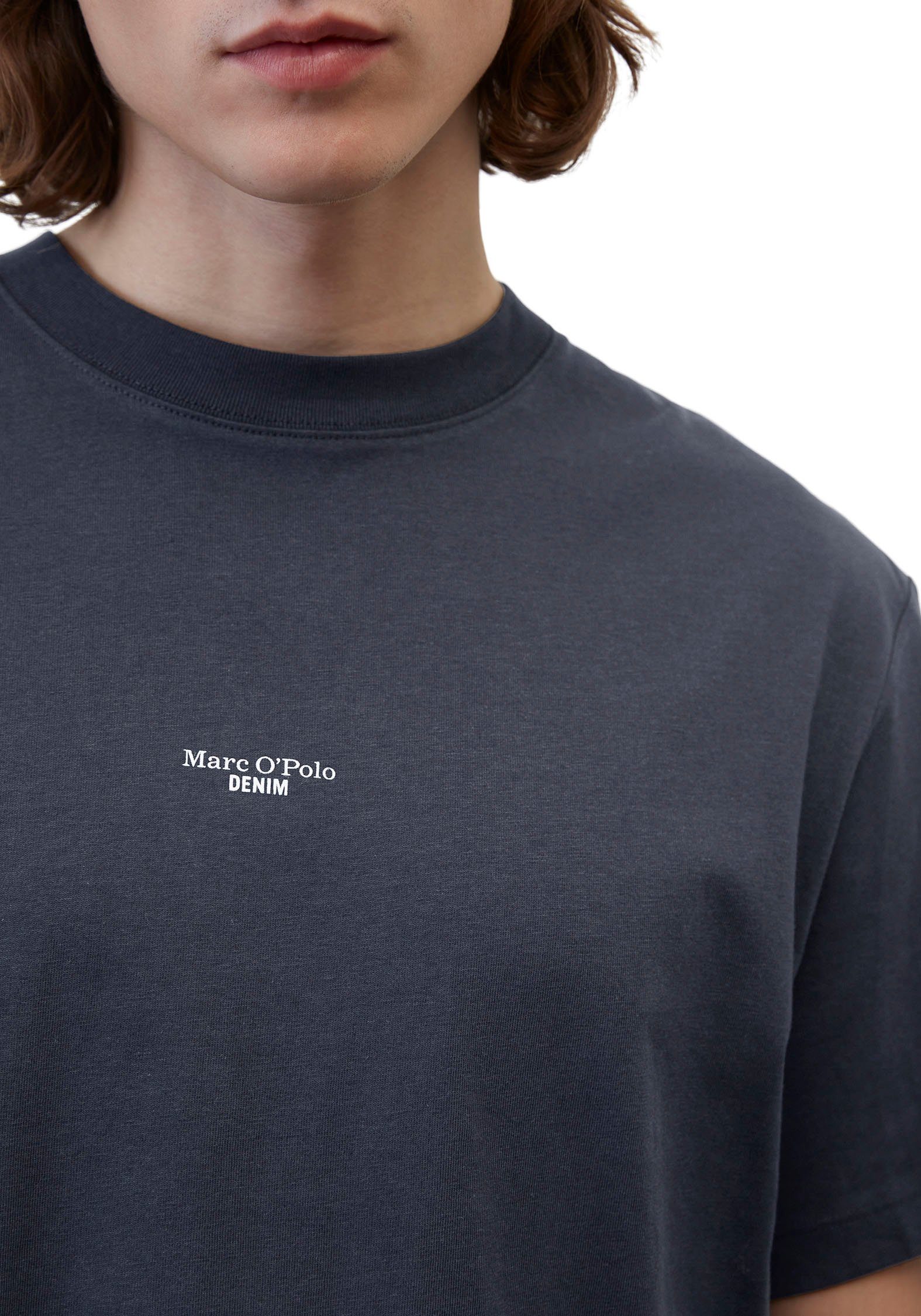 Marc O'Polo DENIM T-shirt met labeling vooraan in het midden