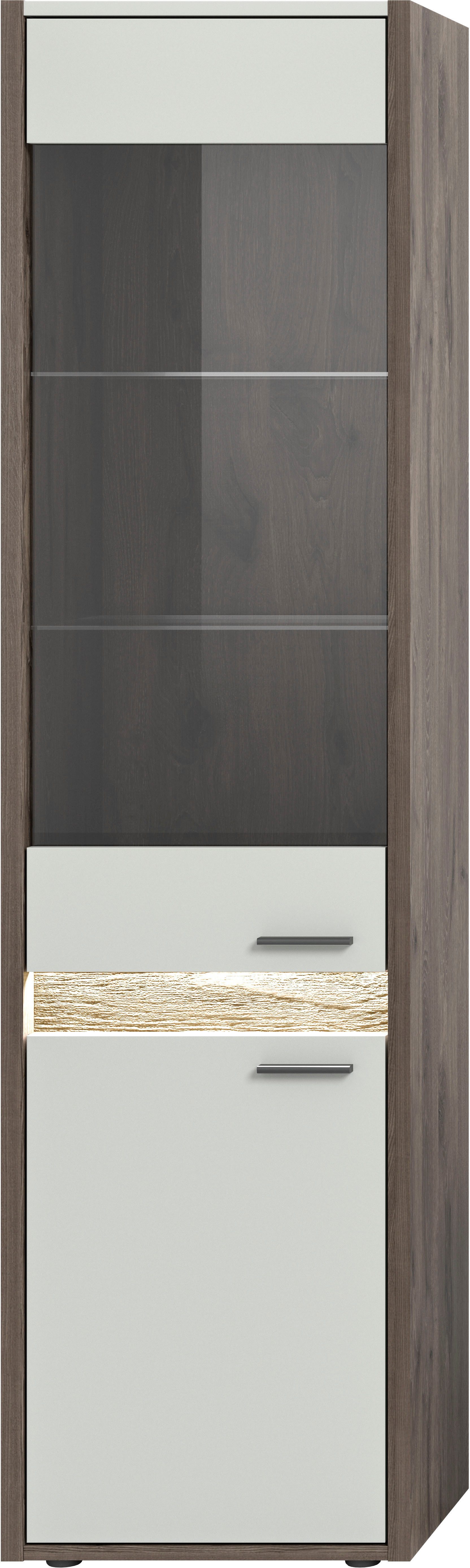 INOSIGN Vitrinekast Treviso, Hoogte 198 cm, incl. Frontverlichting, 2 deuren, 2 Glasplanken
