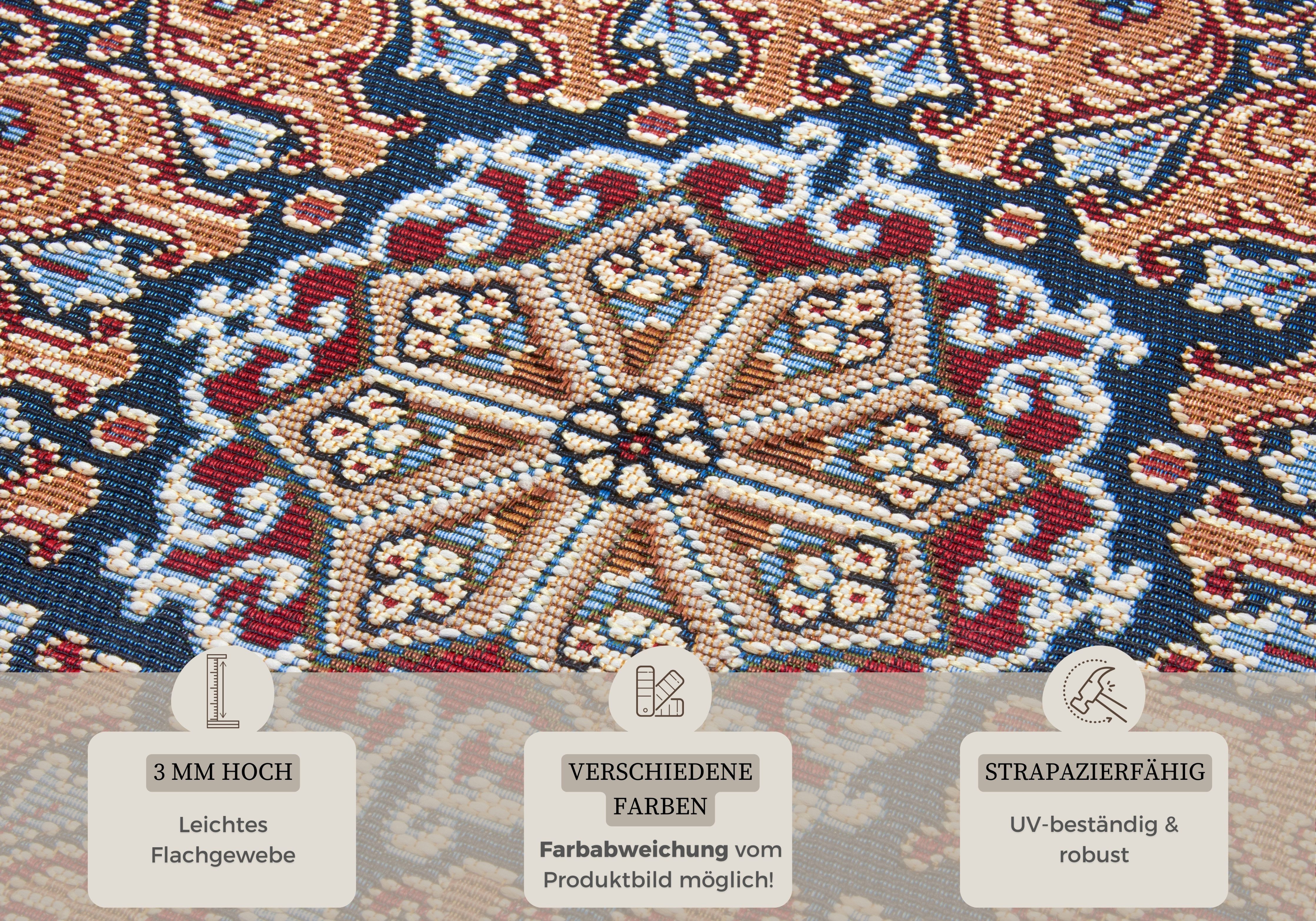 HANSE Home Vloerkleed Kadi In-& Outdoor, Tapijt, Weerbestendig, Balkon, Tuin, Woonkamer, Orient