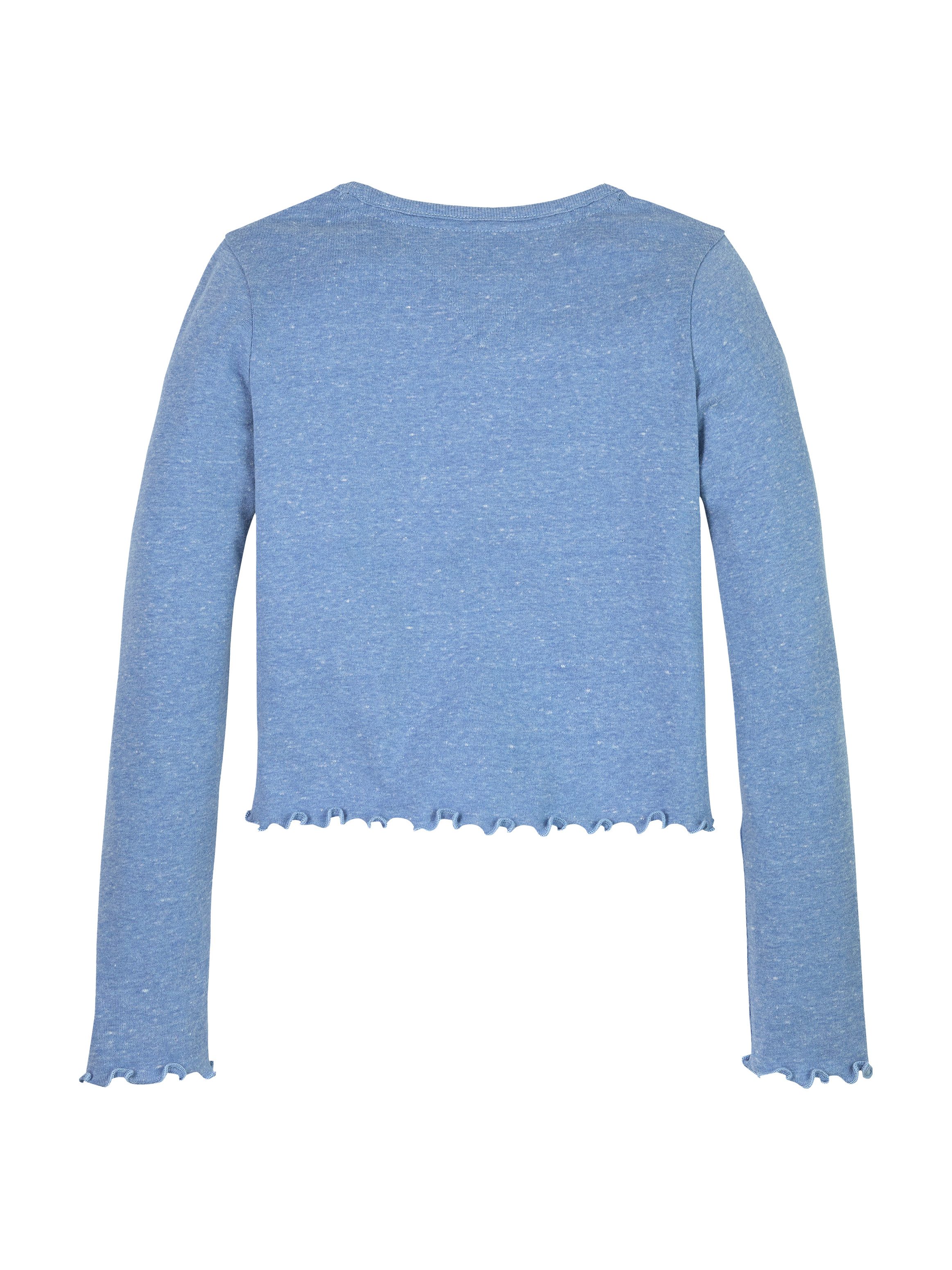 Tommy Hilfiger Shirt met lange mouwen SLUB KNIT TOP LS met golvende zoom