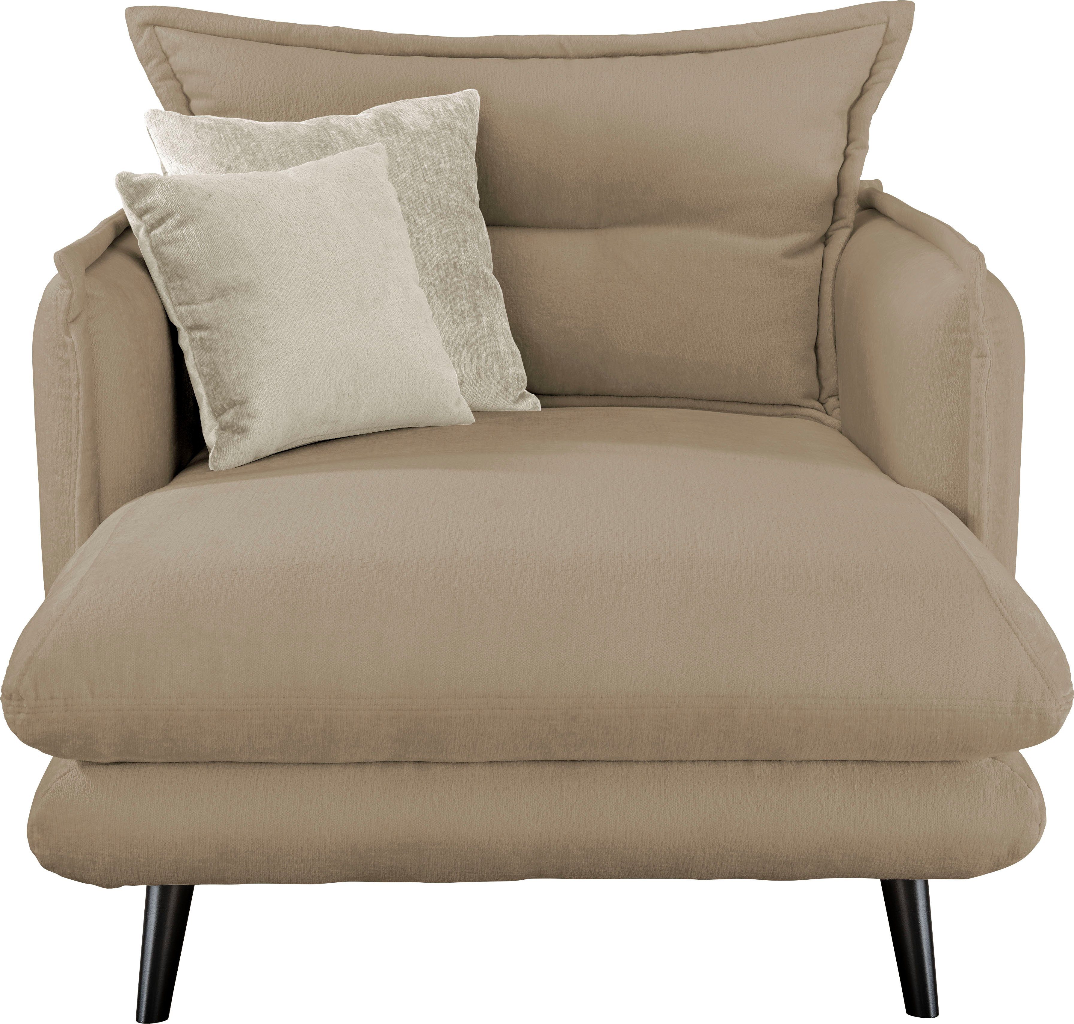INOSIGN Loveseat LAZIO moderne fauteuil met een comfortabele bekleding, 2 stuks decoratieve sierkussens