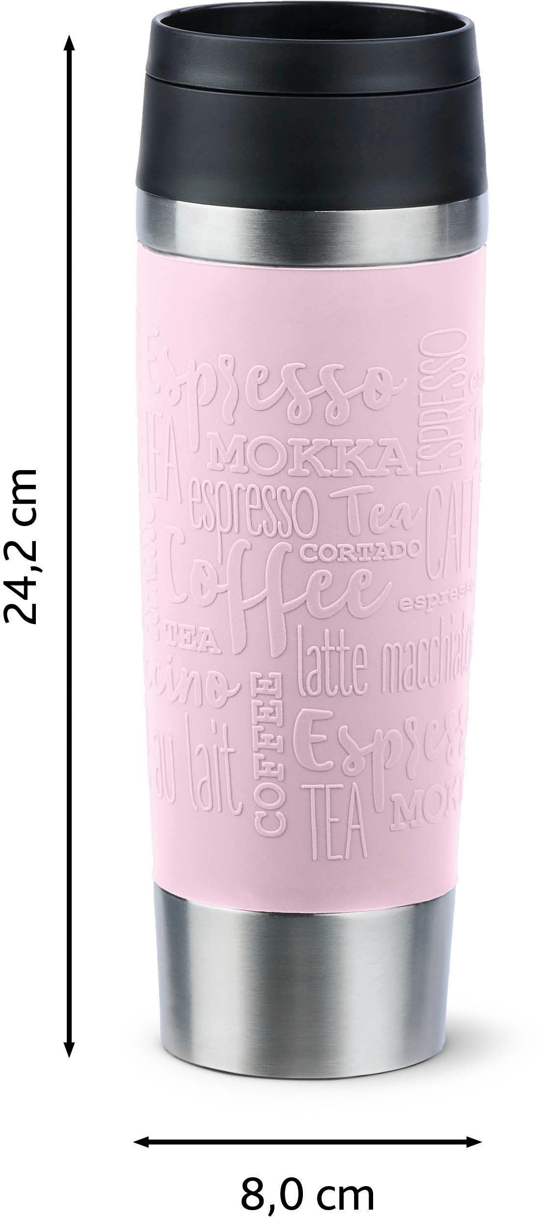 Emsa Thermosbeker Travel Mug Classic, met 360° drinkopening 4u heet, 8u koud - 360 ml / 6u heet, 12u koud - 500 ml, 100% dicht