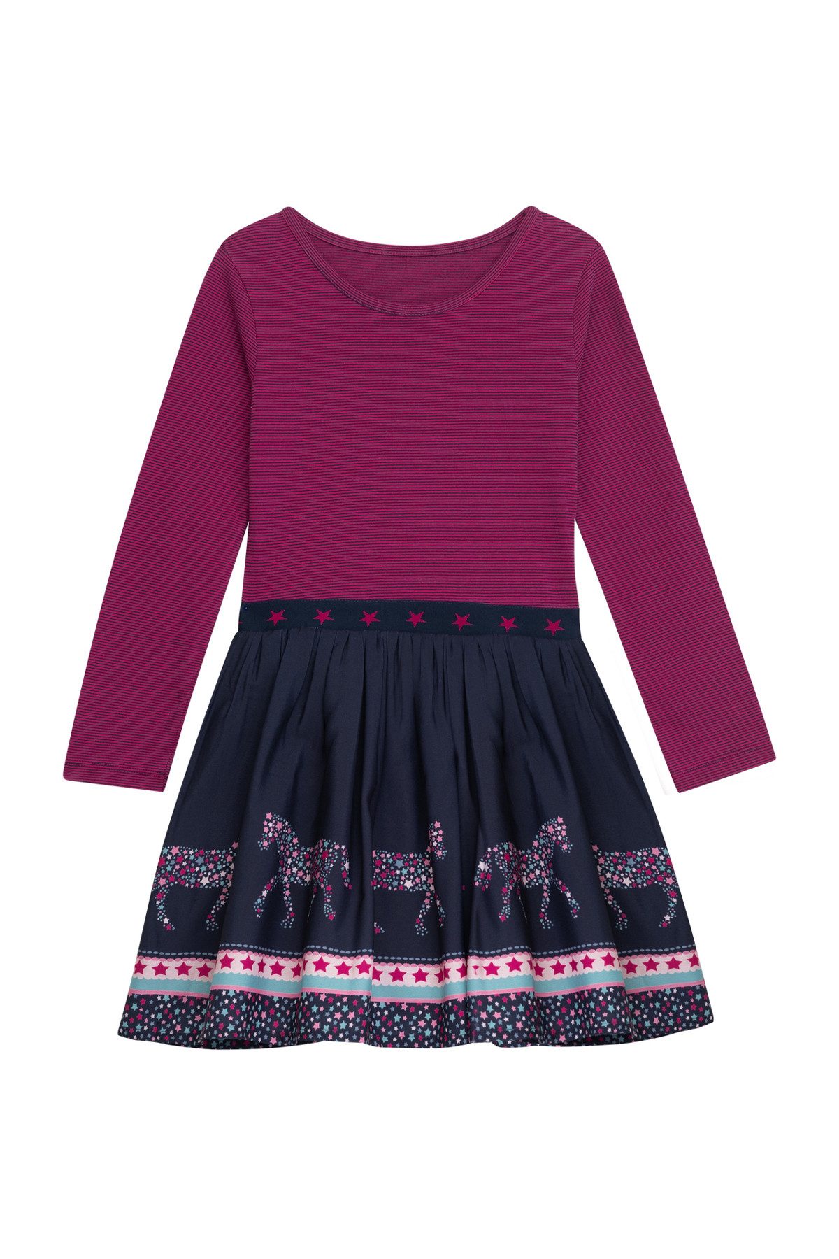 OTTO Danamade Gedessineerde jurk DANAMADE Dress DNORA meisjes jurken maat 134 blauw