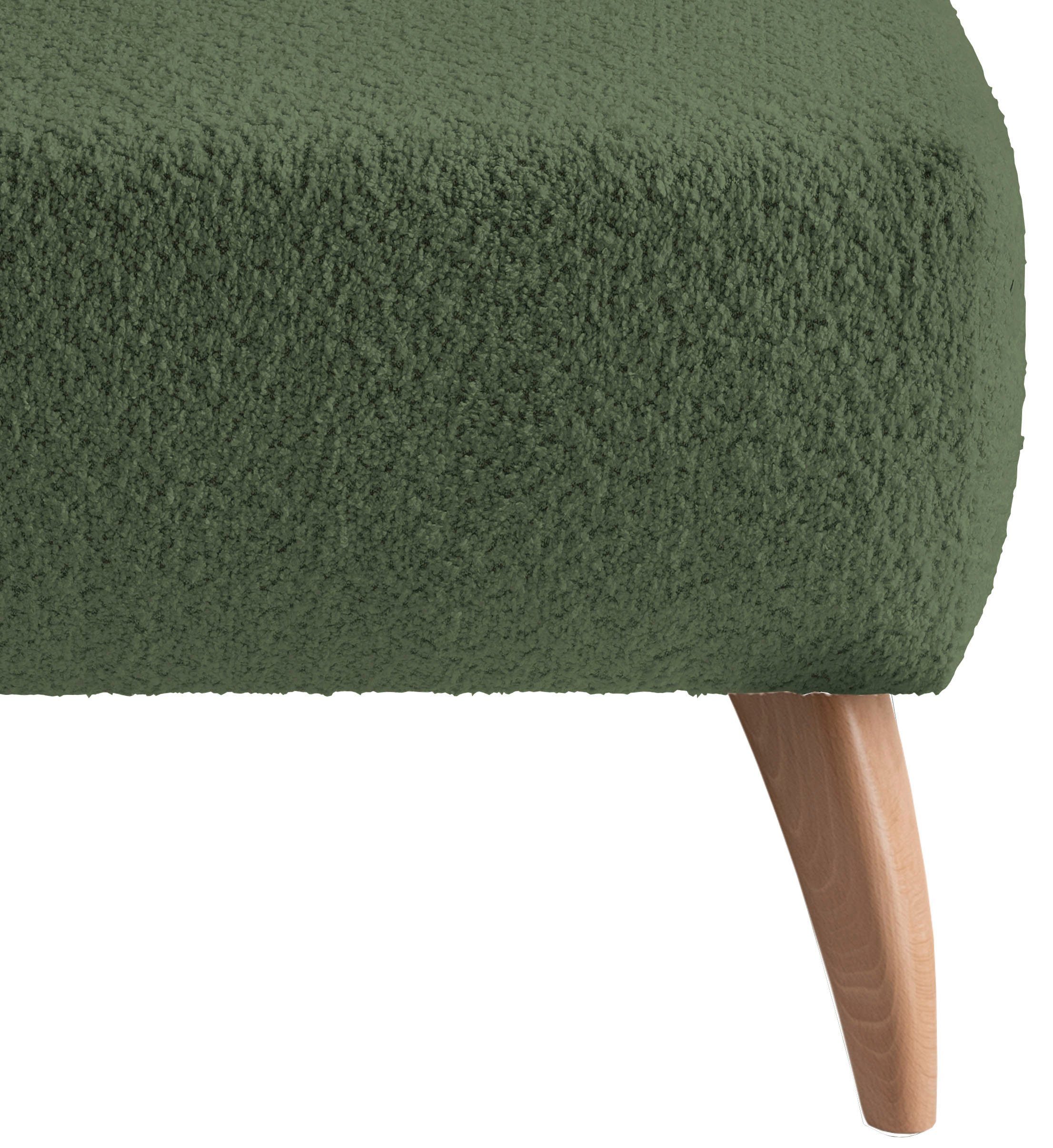 INOSIGN Hocker Colori Kleur houten poten naar keuze, verschillende stoffen, hoogwaardige stof